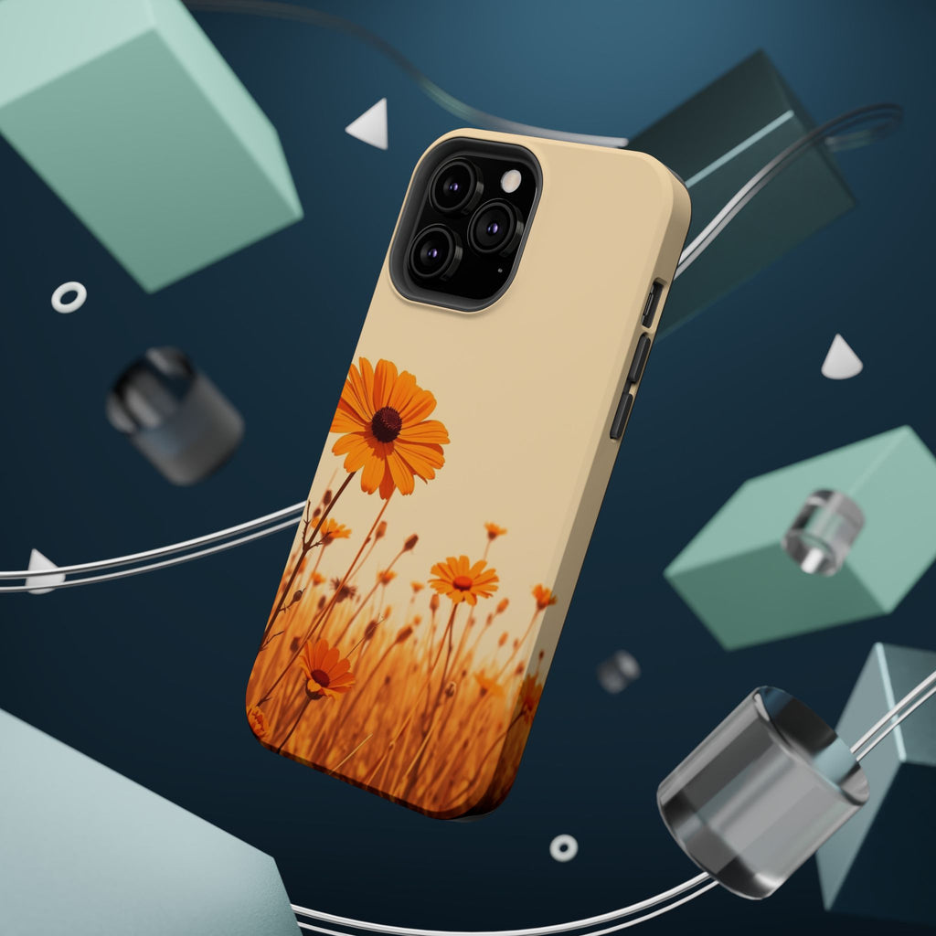 iPhone Wildflower Field Minimalist Line Art Slim Everyday Designer Case · iPhone