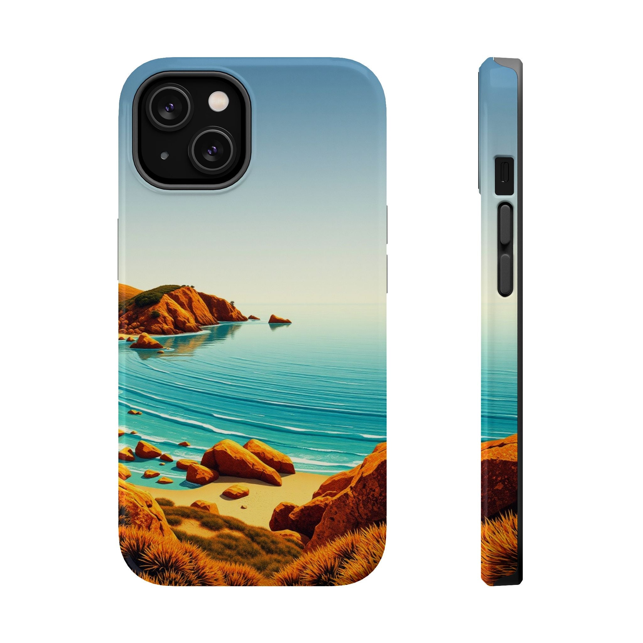 iPhone Mustard And Rust Pebble Beach Slim Everyday iPhone 14 Designer · iPhone C