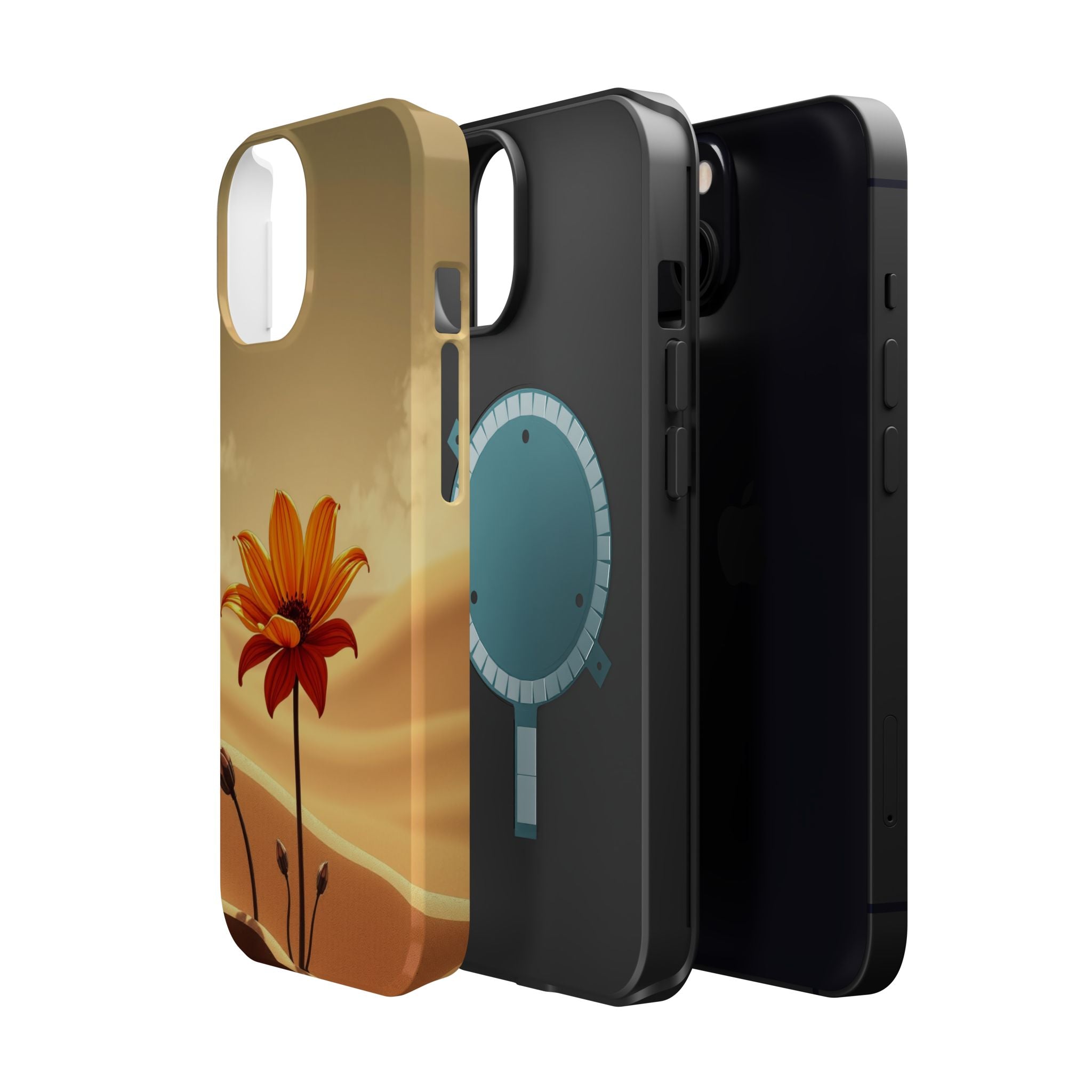 iPhone Neon Floral Dark Gothic Ink Bold Modern Everyday Snap Case · iPhone Case