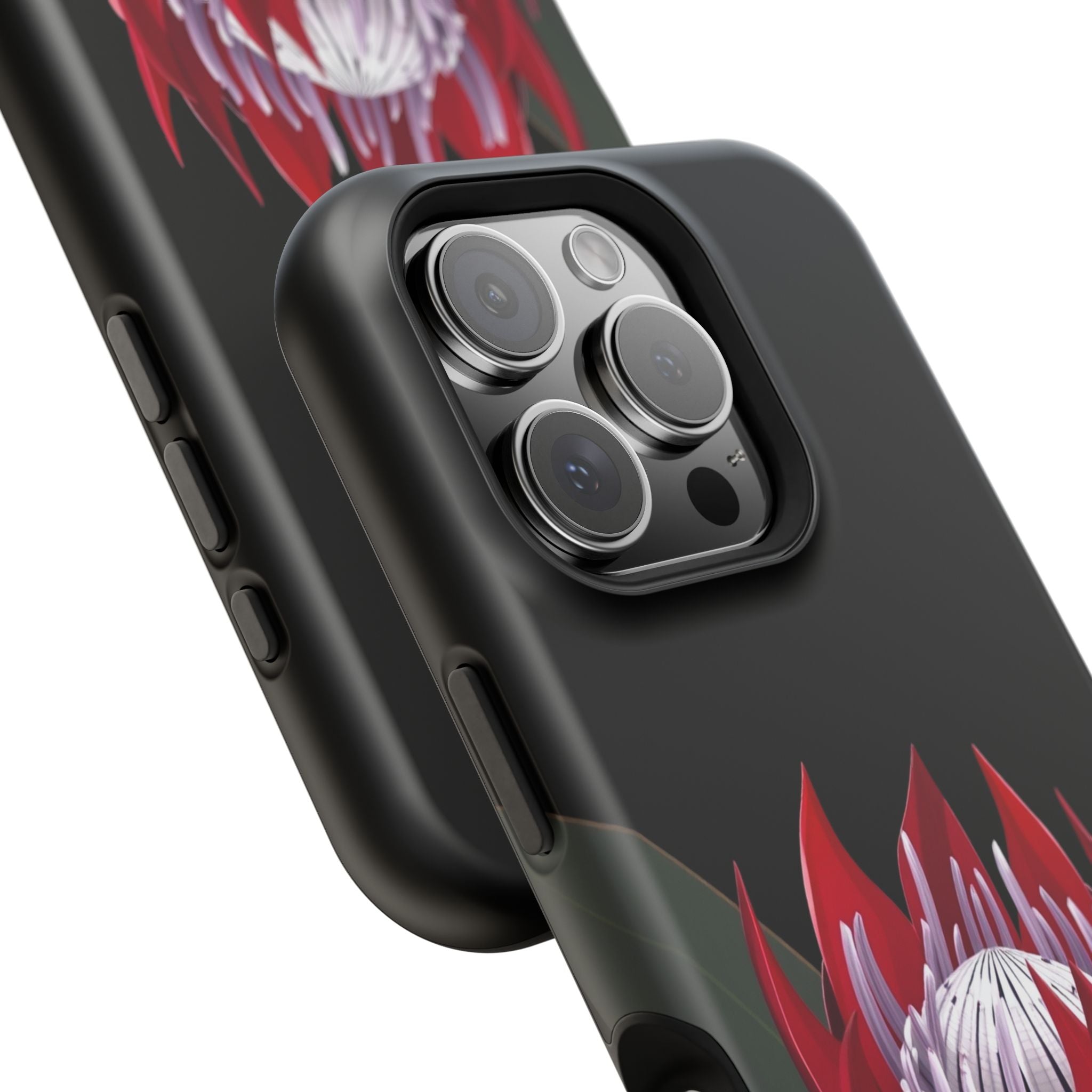 iPhone Black And Crimson Protea Bold Slim Everyday Designer Case · iPhone Case