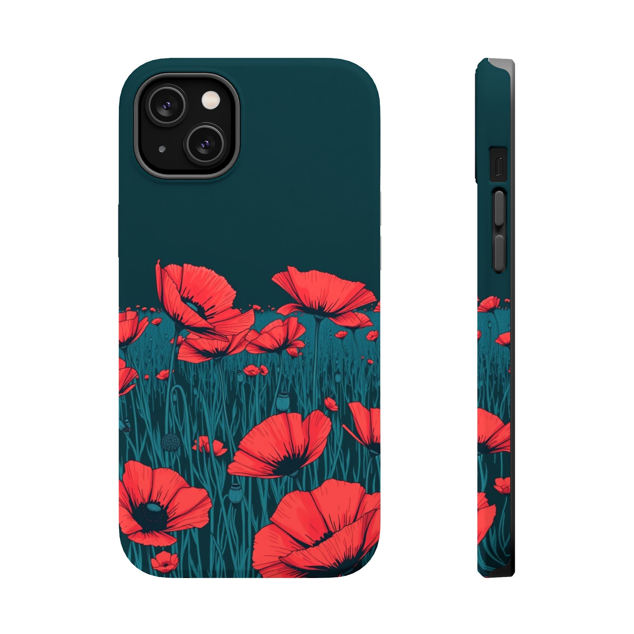 iPhone Poppy Field Dark Gothic Ink Clean Minimal Snap Cas Slim Snap Case · iPhon