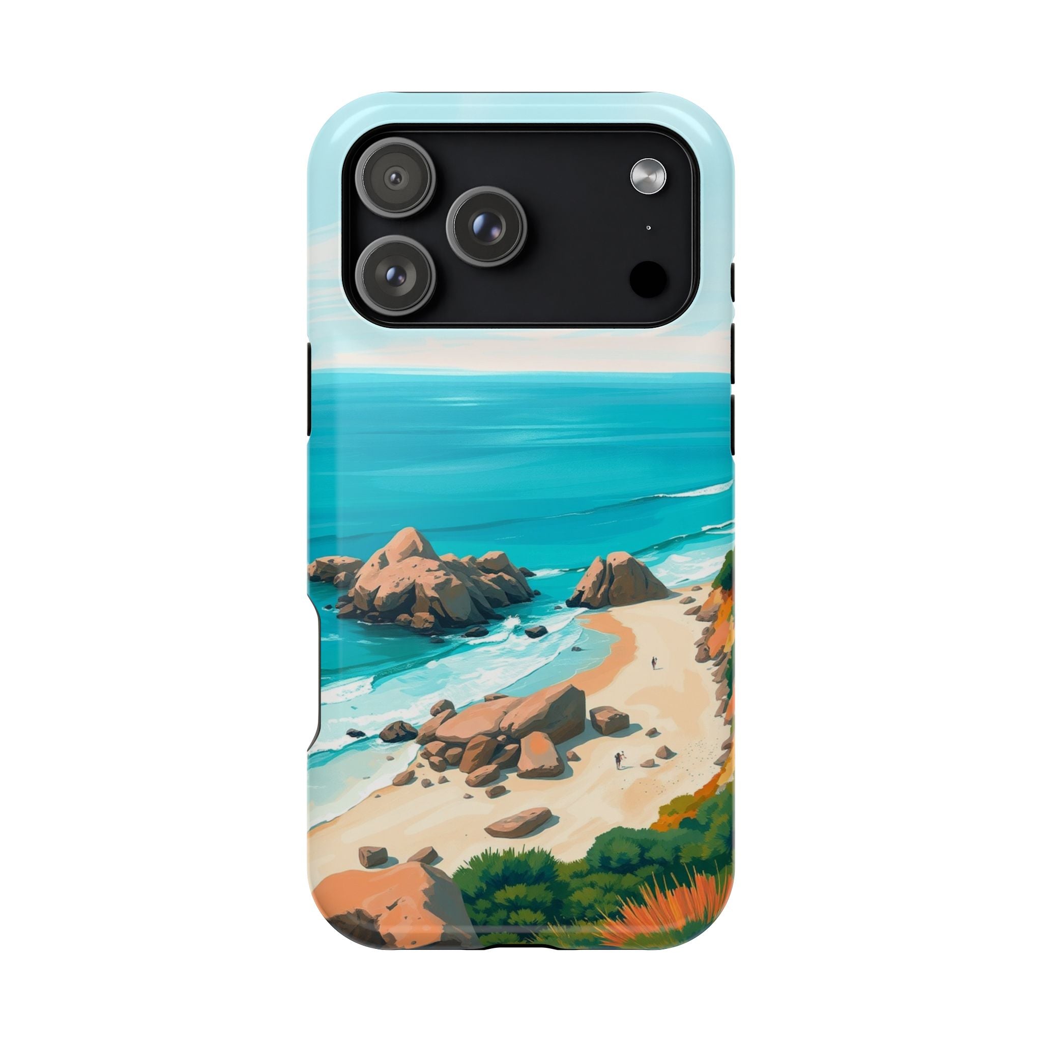 iPhone Pebble Beach Cinematic Art Bold Modern Everyday Snap Case · iPhone Case