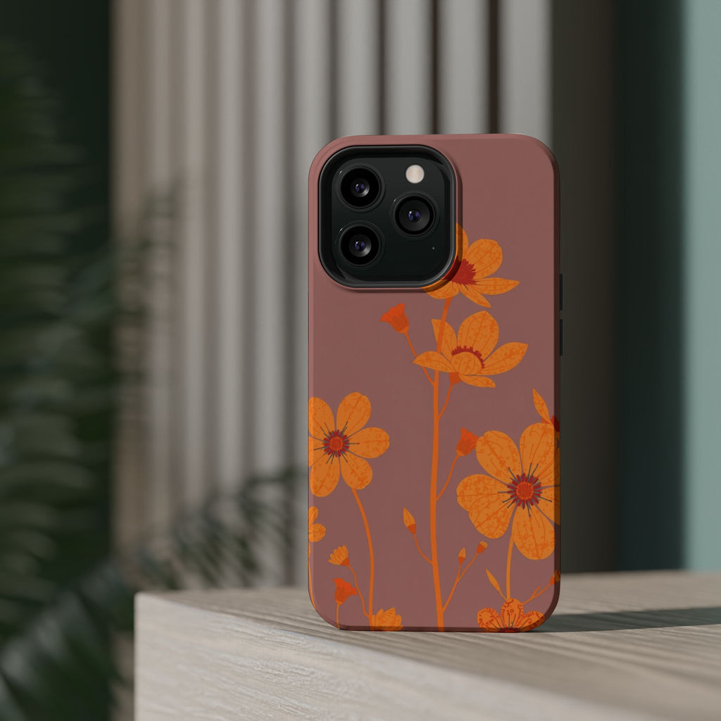 iPhone Floral Silhouette Pastel Kawaii Slim Everyday Designer Case · iPhone Case