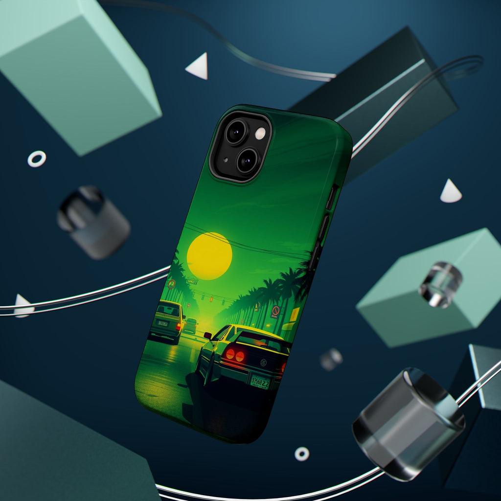 iPhone Dreamy Sunset Drive 80s Design Slim Everyday Designer Case · iPhone Case
