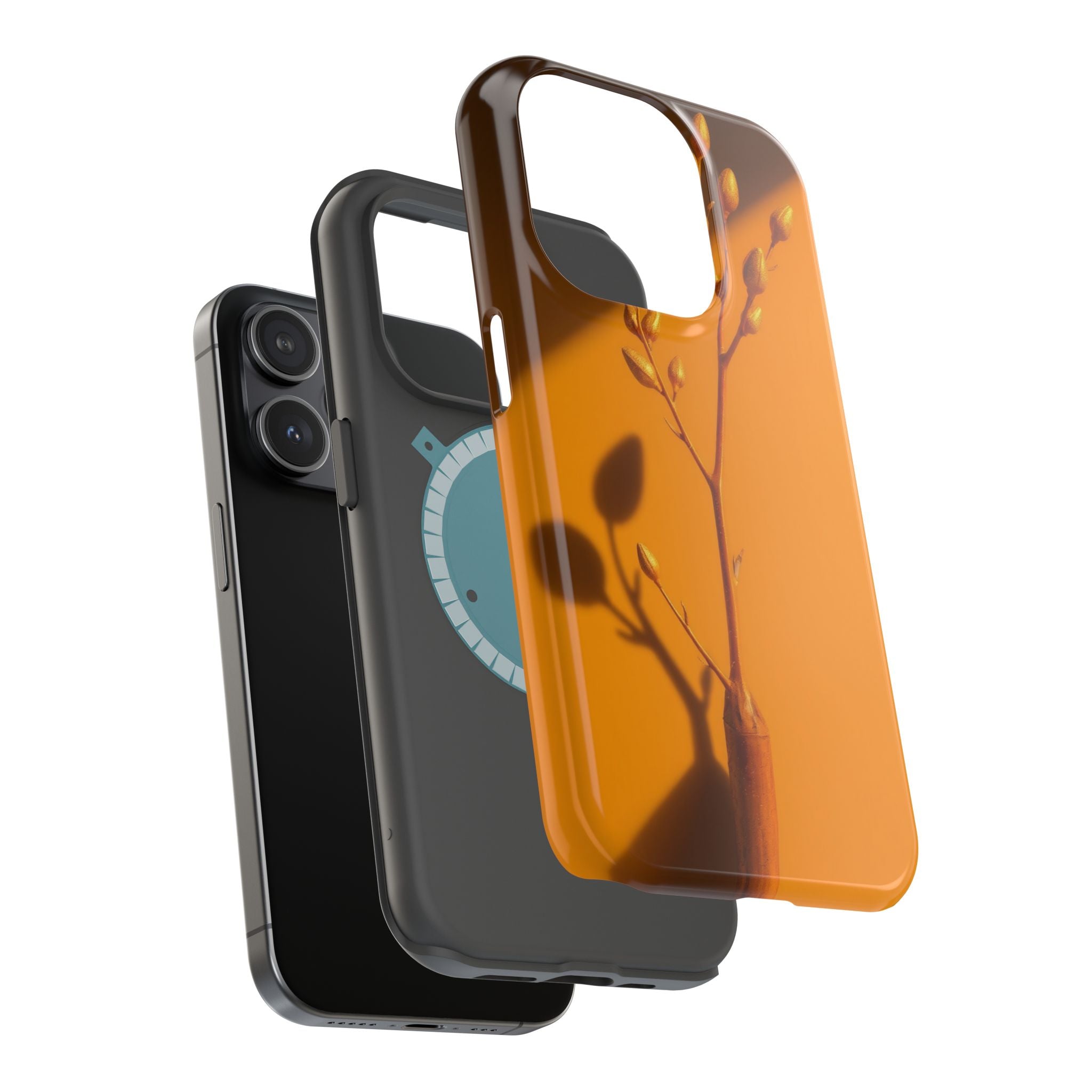 iPhone Mustard And Rust Minimalist Stem Slim Everyday iPhone Designer · iPhone C