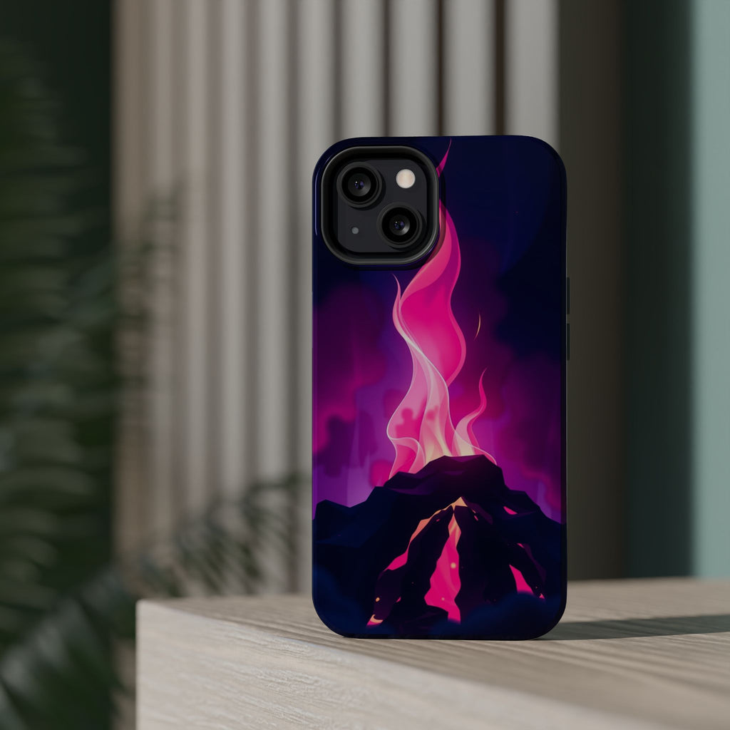 iPhone Cyan And Magenta Wildfire Glow Slim Everyday Designer Case · iPhone Case