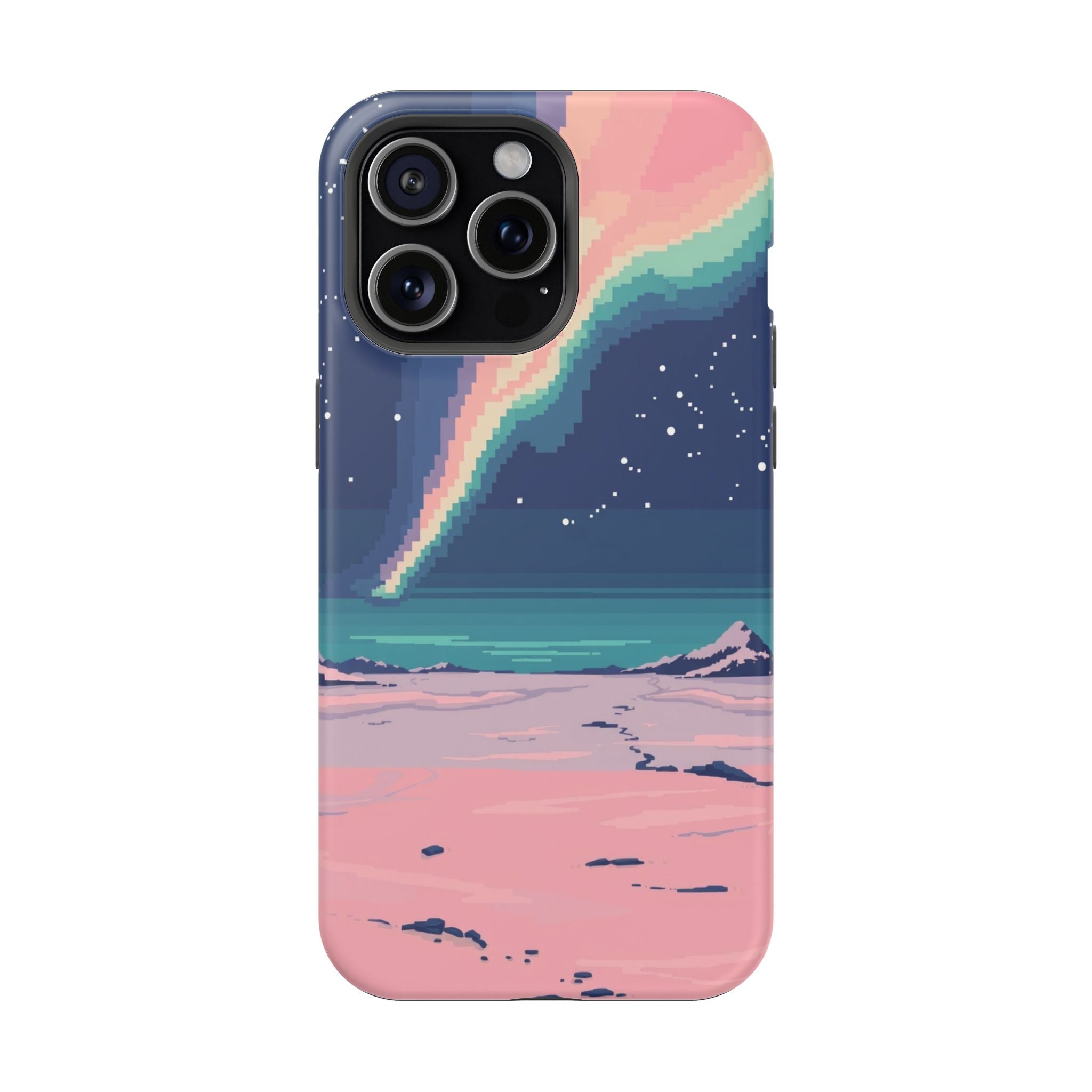 iPhone Mint And Blush Northern Lights Slim Everyday Designer Case · iPhone Case