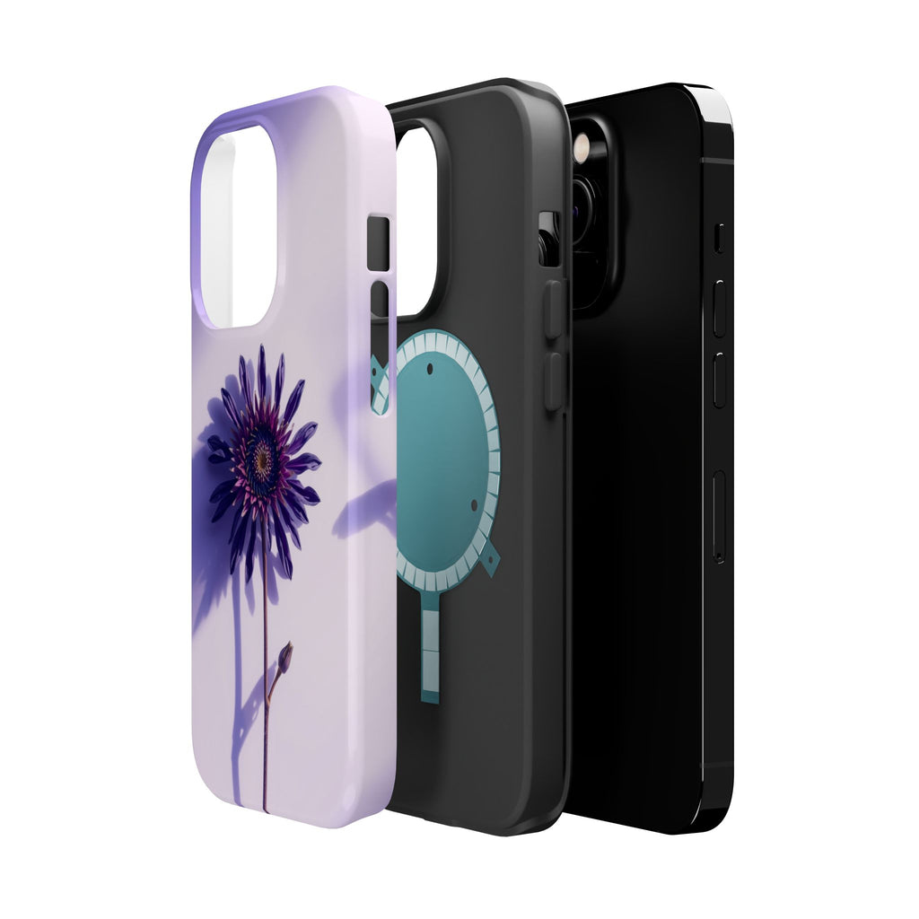 iPhone Indigo And Violet Dried Flower Flat Lay Soft iPhone Finish · iPhone Case