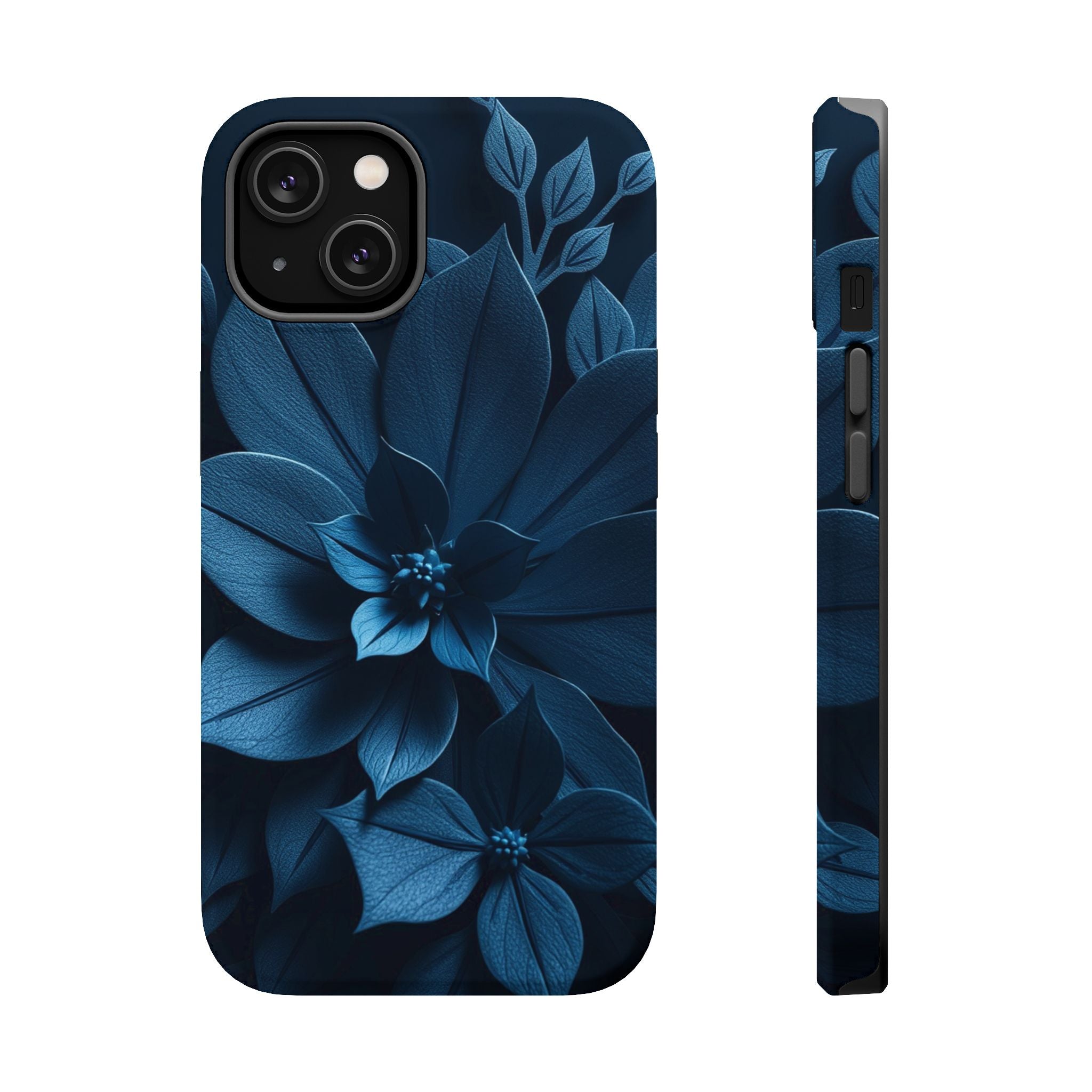 iPhone Midnight Blue And Silver Floral Dark Academia iPhone Slim · iPhone Case
