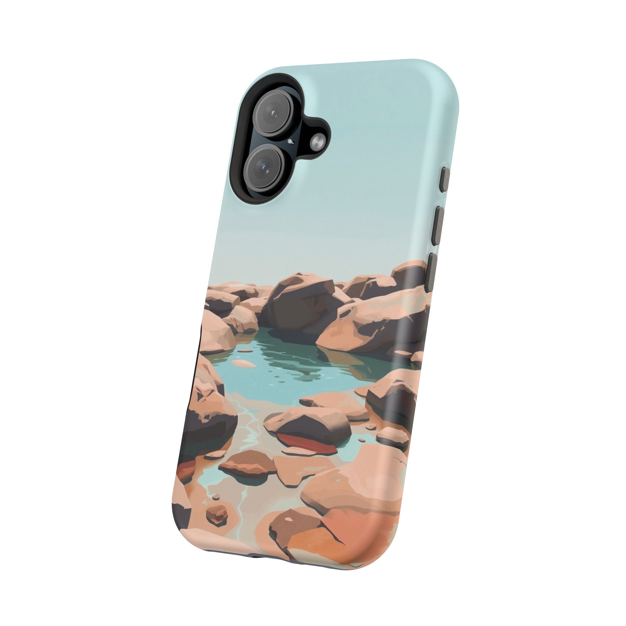 iPhone Tidal Pool Oil Painting Impressionist Slim iPhone Everyday · iPhone Case