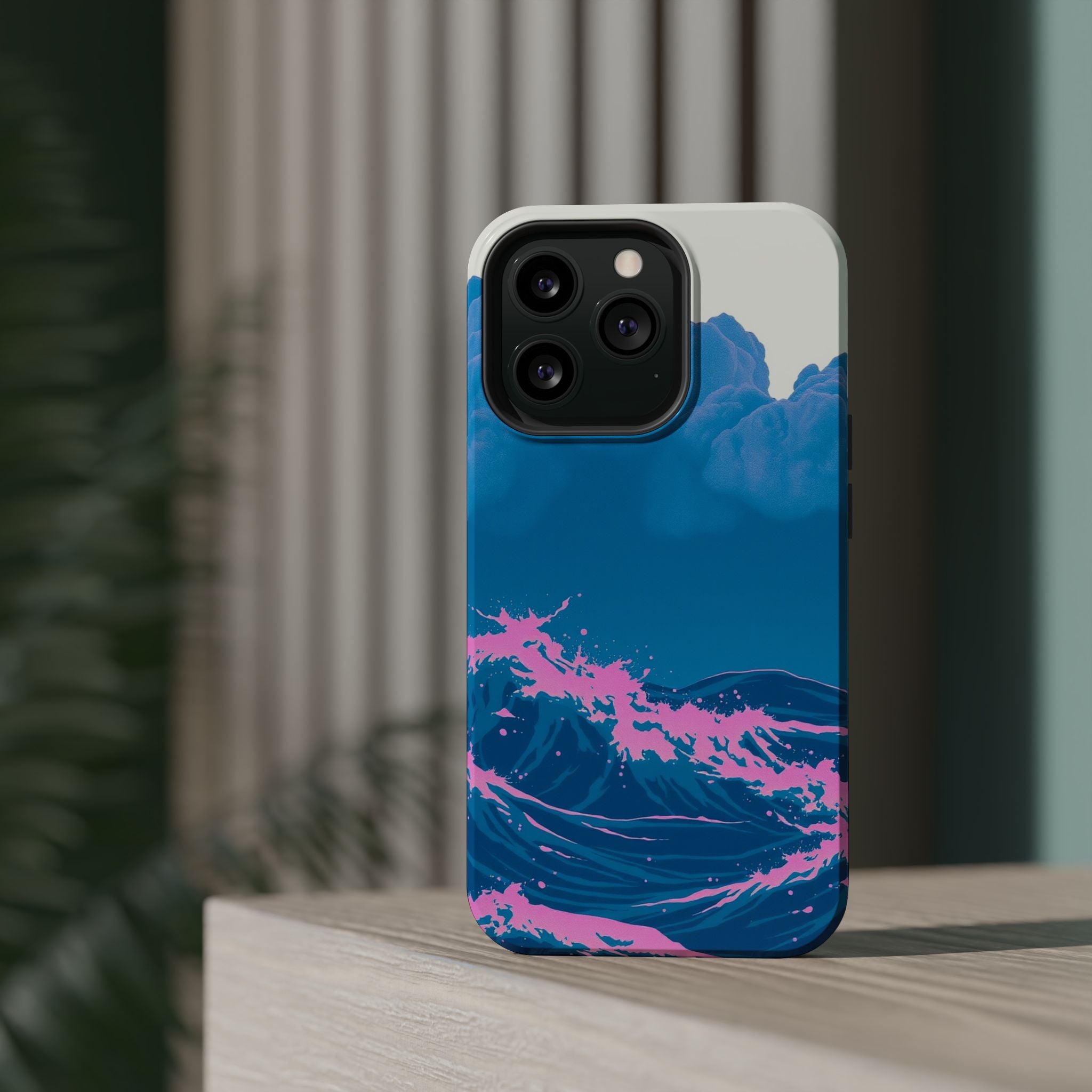 iPhone Storm at Sea Risograph Print Slim Everyday Designer Case · iPhone Case