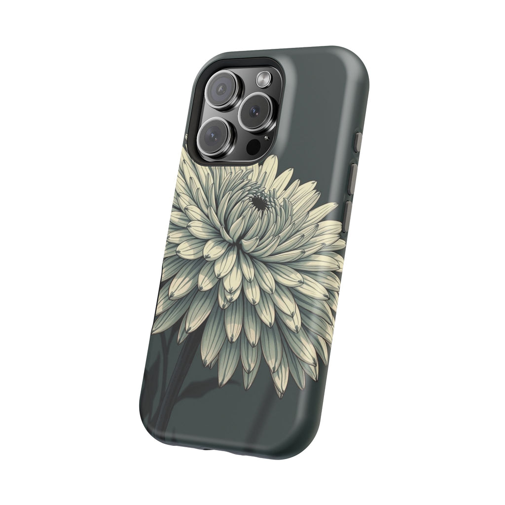 iPhone Chrysanthemum Classic Dark Gothic Ink Carry Case Slim Snap Case · iPhone