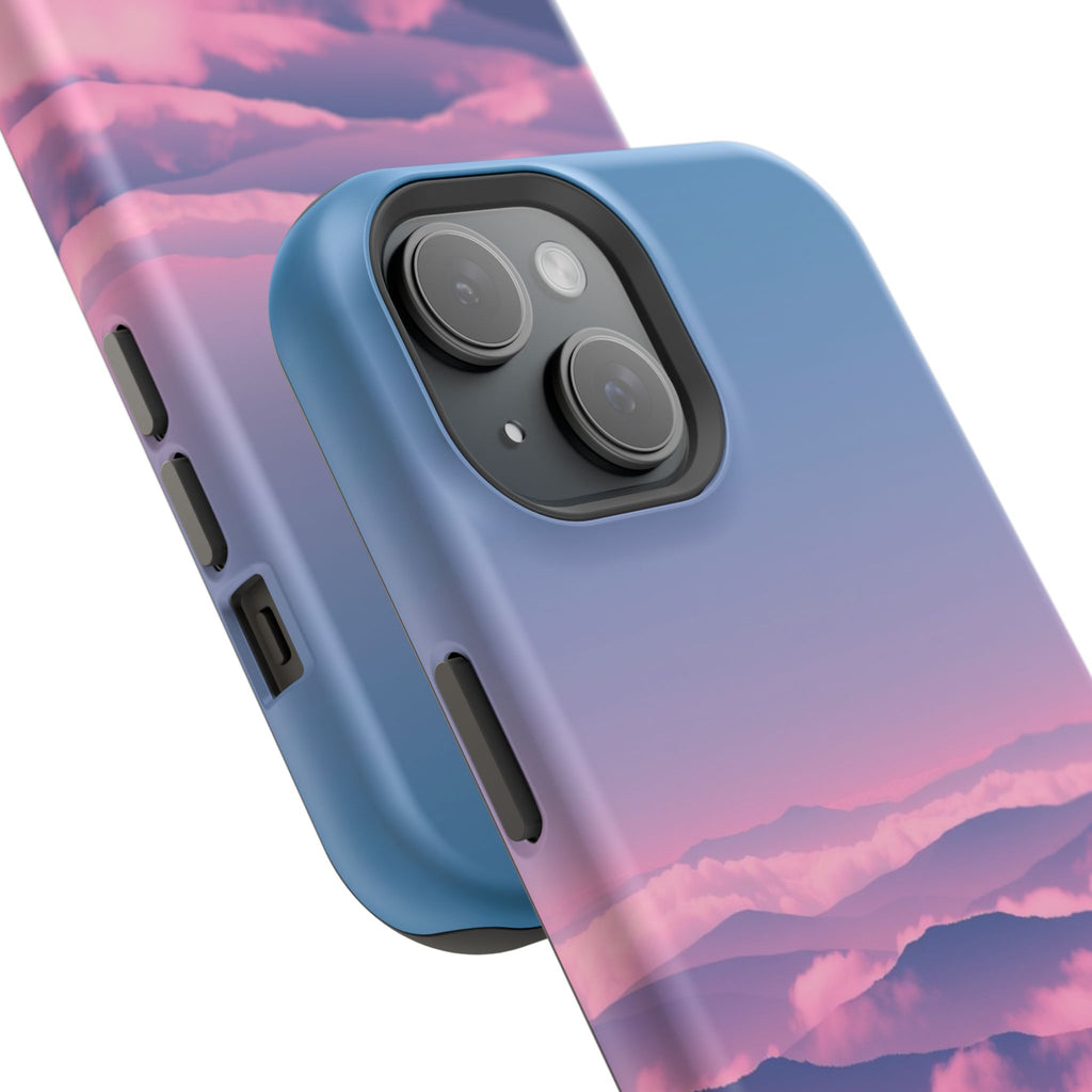 iPhone Dreamy Fog Rolling Over Hills Design Soft iPhone 19 Finish · iPhone Case
