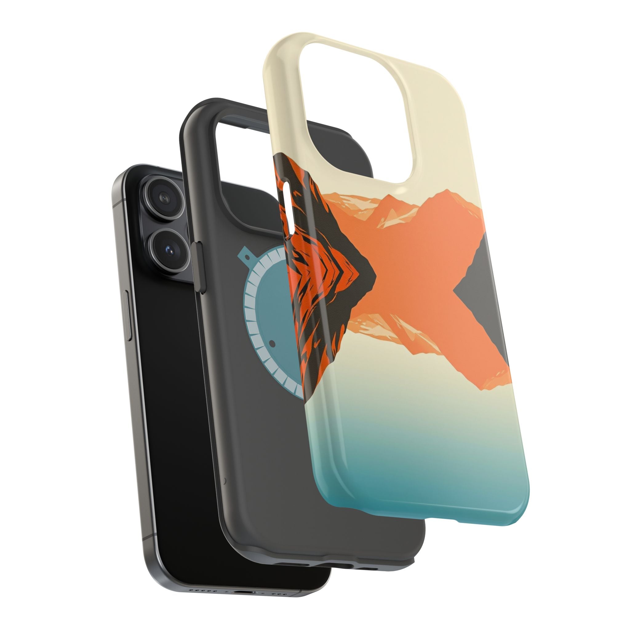 iPhone Burnt Orange And Sand Fjord Reflection Slim iPhone Everyday · iPhone Case