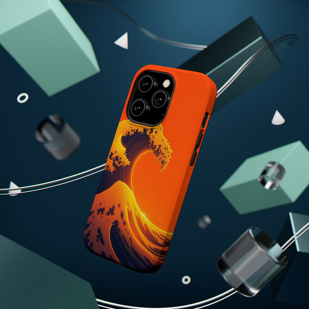 iPhone Mustard And Rust Holographic Wave Slim Everyday iPhone Designer · iPhone