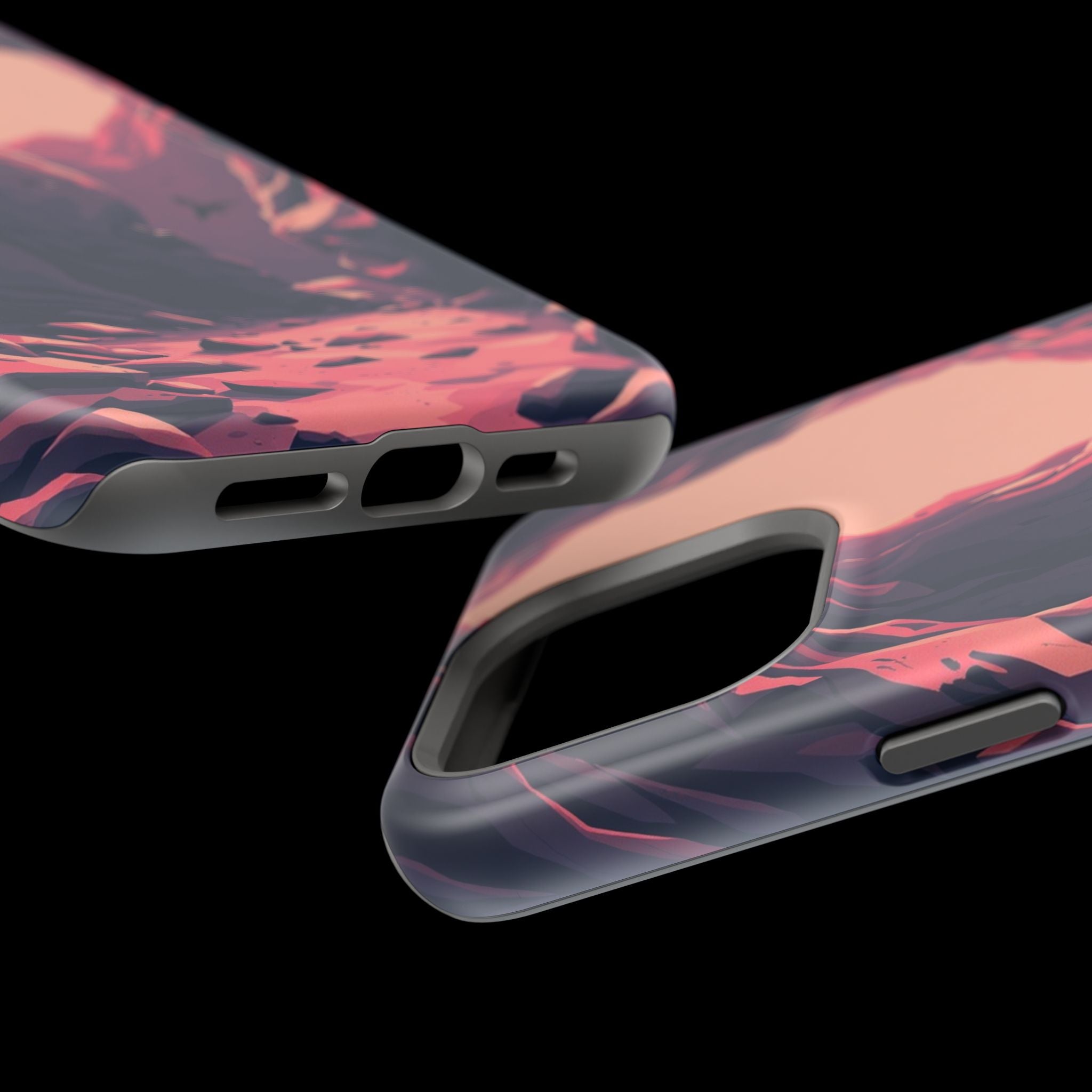 iPhone Rose Pink And Cream Dark Crystal Cave Slim Everyday Designer Case · iPhon
