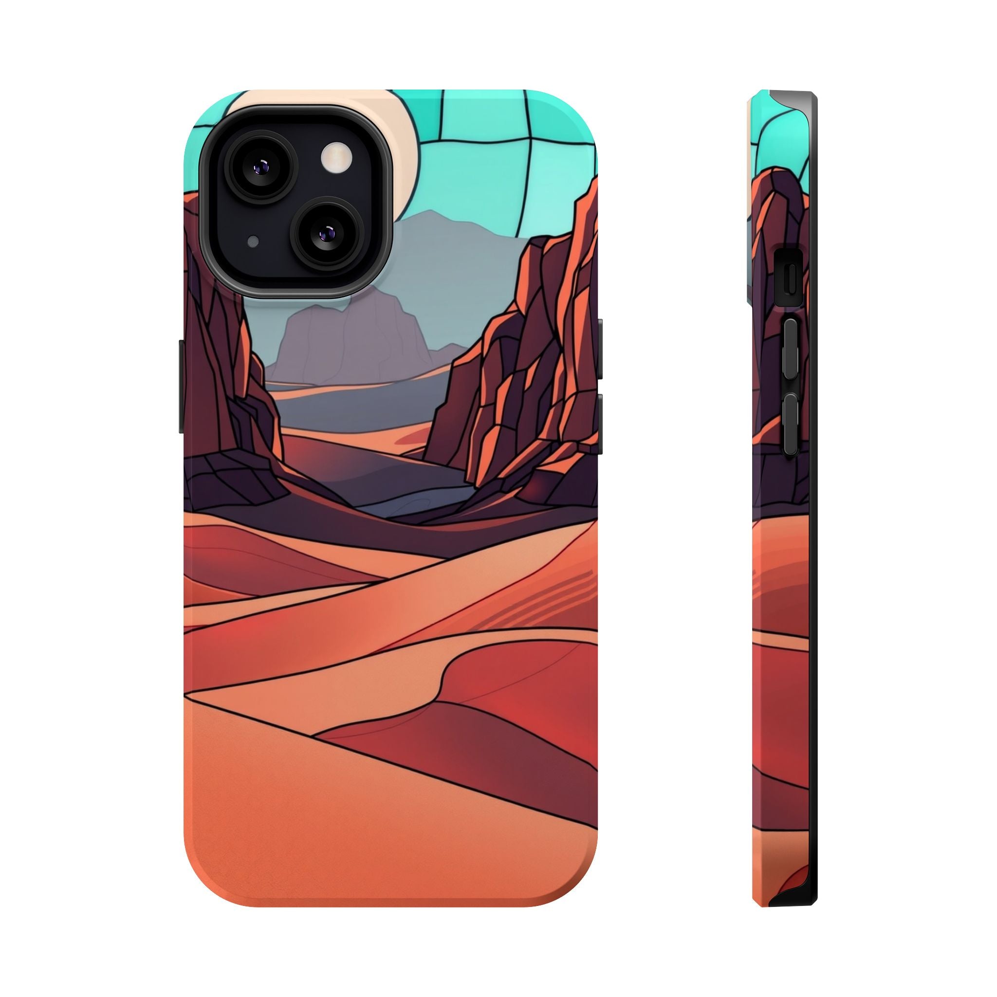 iPhone Desert Dunes Stained Glass Bold Modern Everyday Snap Case · iPhone Case