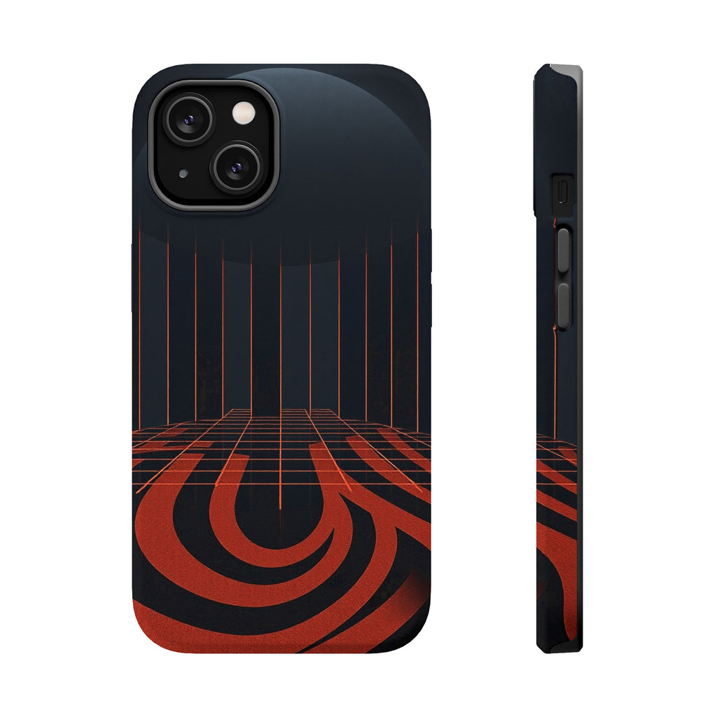 iPhone Op Art Grid Dark Gothic Ink Bold Modern Everyday Snap Case · iPhone Case