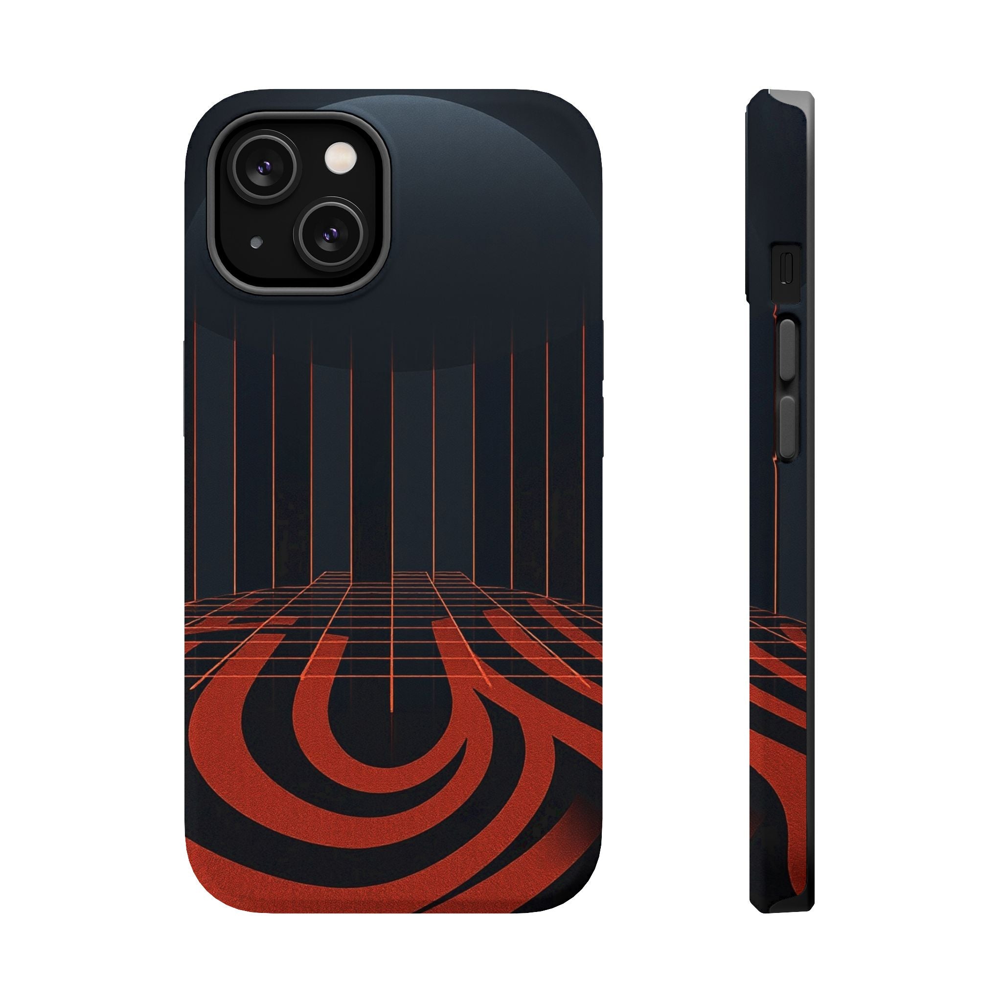 iPhone Op Art Grid Dark Gothic Ink Bold Modern Everyday Snap Case · iPhone Case