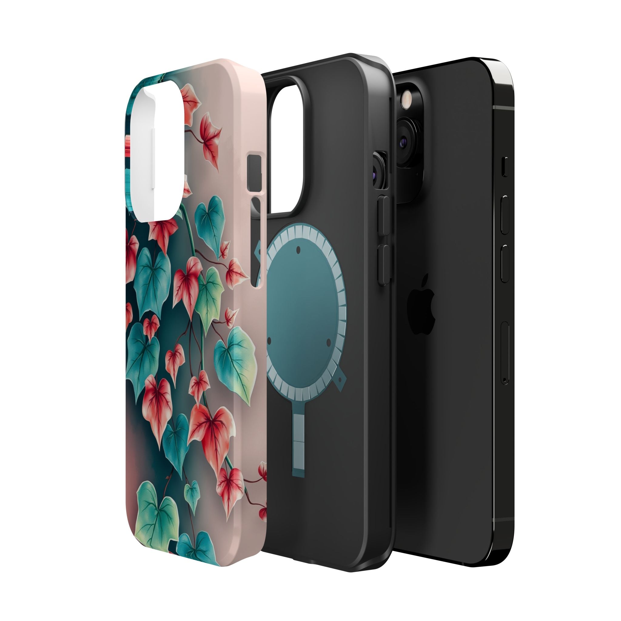 iPhone Art Nouveau Vine Teal And Coral Slim Snap Case · iPhone Case