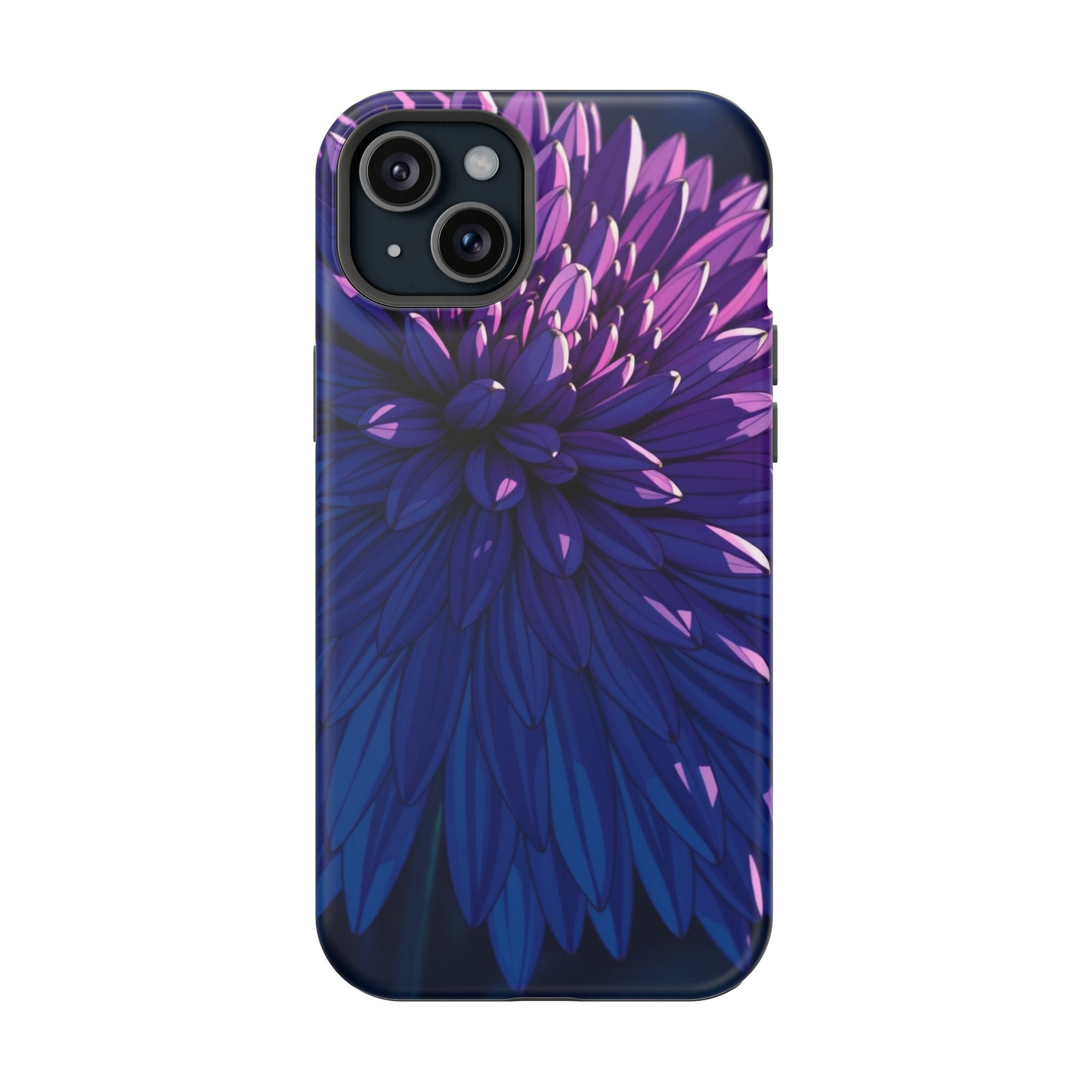 iPhone Indigo And Violet Chrysanthemum Classic Soft iPhone Finish · iPhone Case