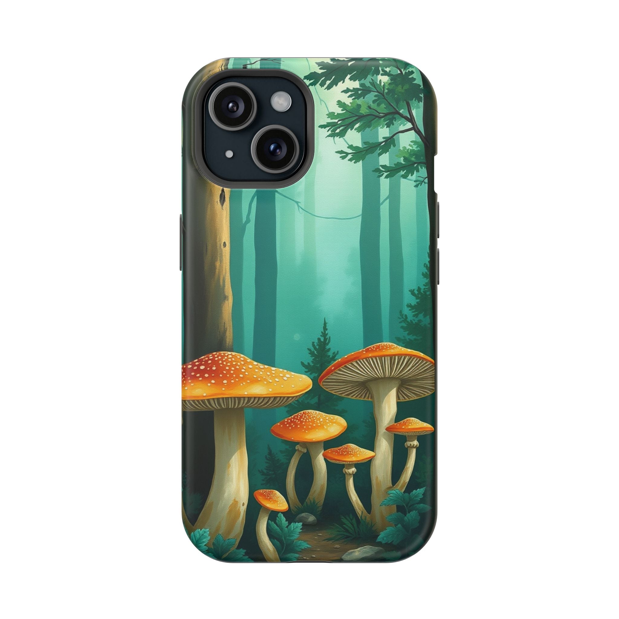 iPhone Mushroom Forest Oil Painting Impressionist iPhone Clean Minimal · iPhone
