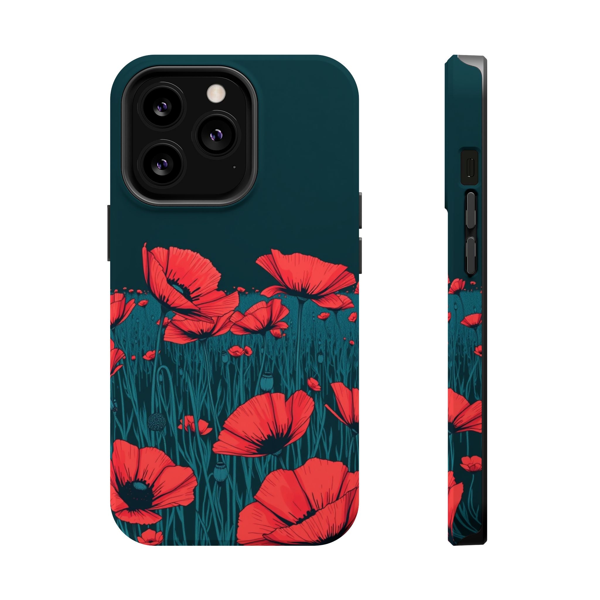 iPhone Poppy Field Dark Gothic Ink Clean Minimal Snap Cas Slim Snap Case · iPhon