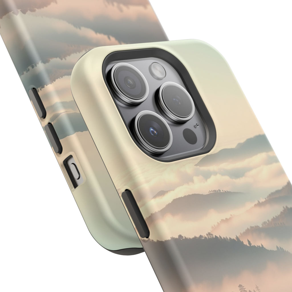 iPhone Mint And Blush Fog Rolling Over Hills Slim iPhone Everyday · iPhone Case