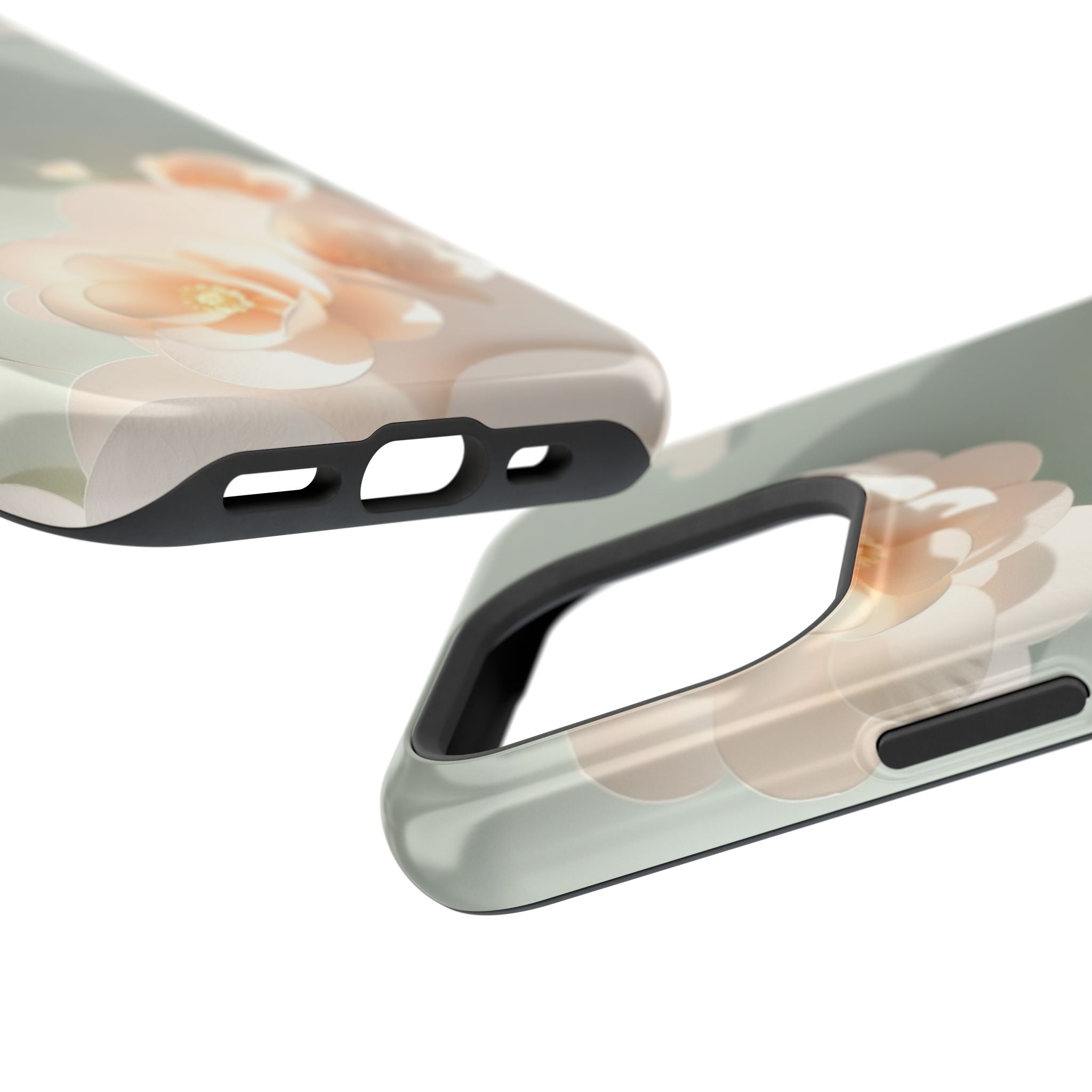 iPhone Sage And Ivory Pastel Floral Cloud Slim iPhone Everyday Designer · iPhone