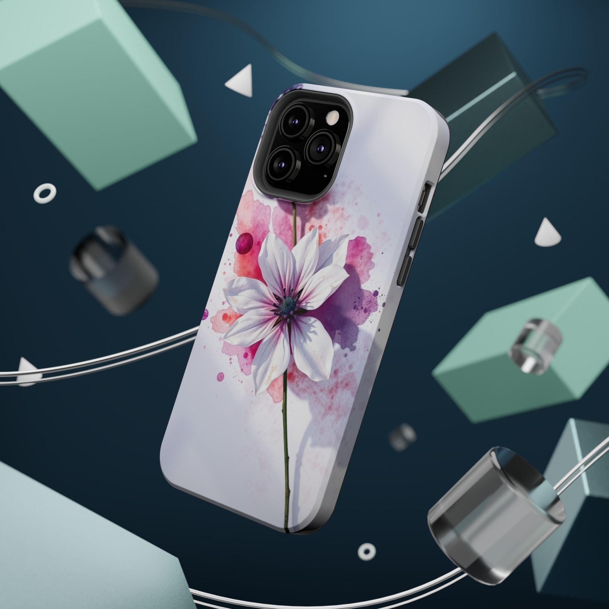 iPhone Floral Watercolor Splash Bold Art Slim Everyday iPhone 15 · iPhone Case