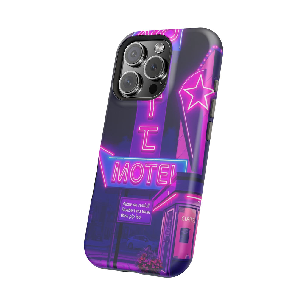 iPhone Neon Sign Motel Enchanted Art Slim Everyday Designer Case · iPhone Case