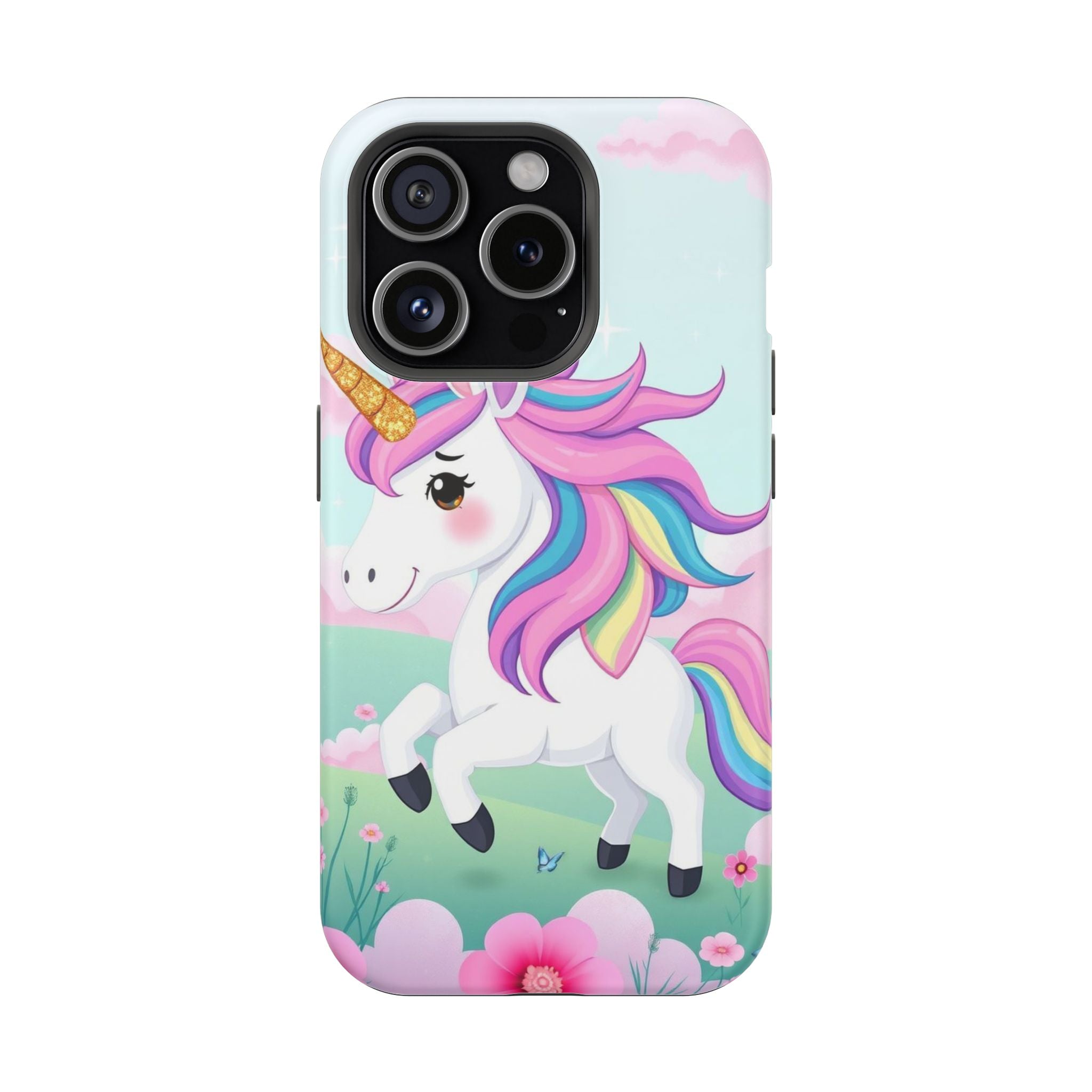 iPhone Rainbow Unicorn Kids Fun Soft iPhone Phone Case Gift Finish · iPhone Case