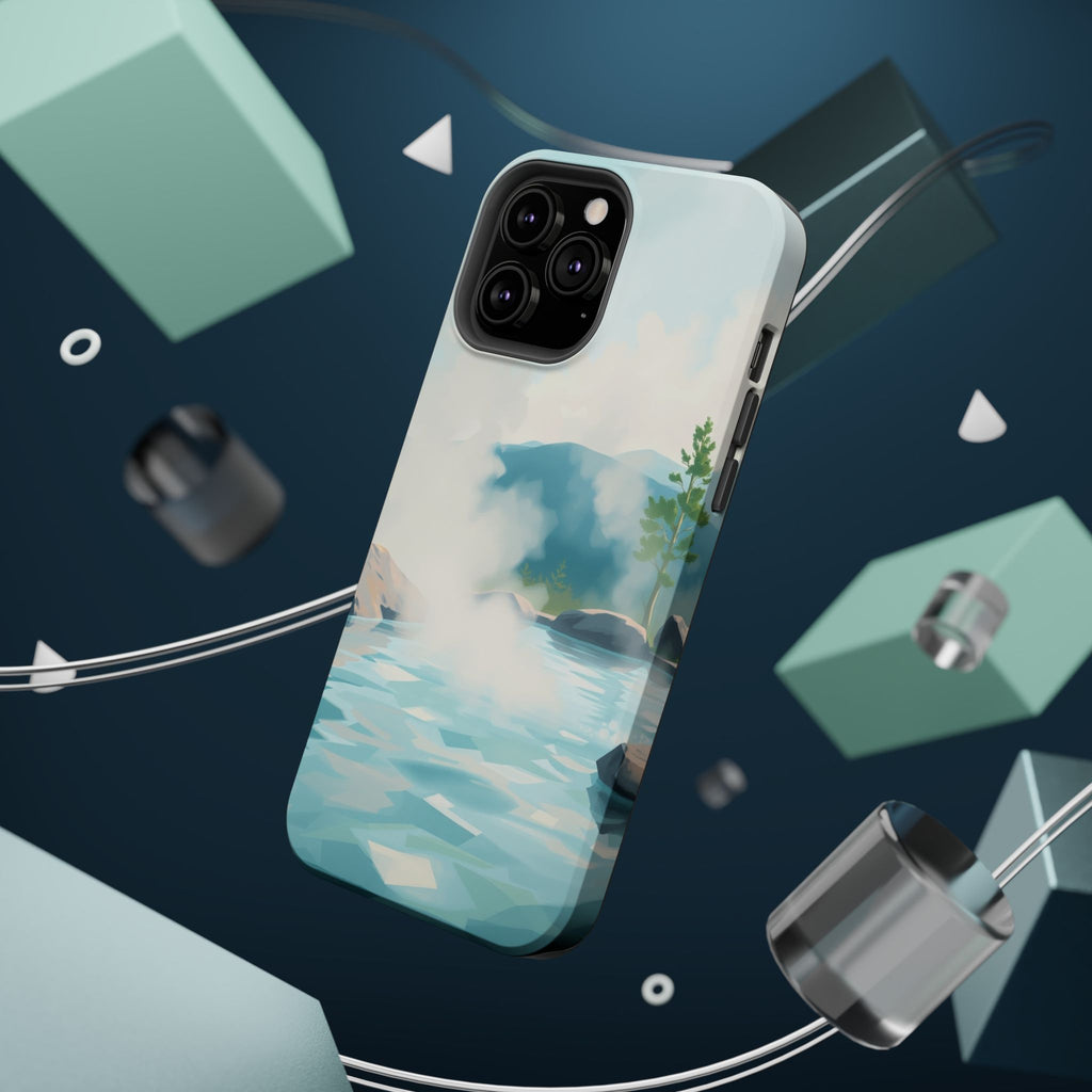 iPhone Mint And Blush Hot Spring Steam Slim Everyday Designer Case · iPhone Case