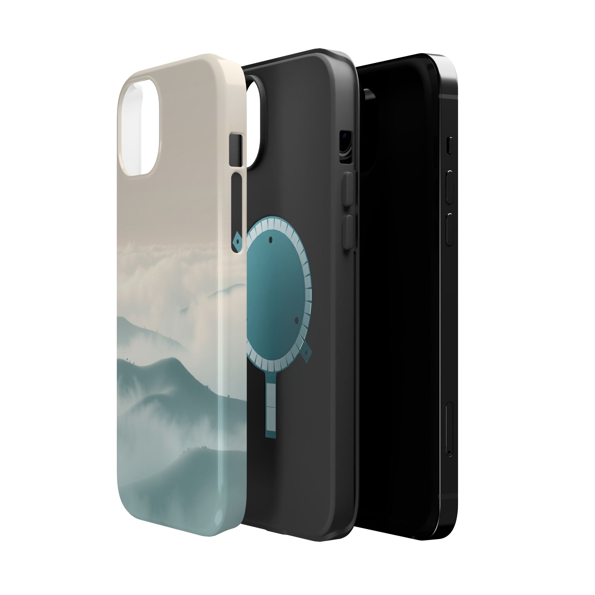 iPhone Fog Rolling Over Hills Abstract Geometric Clean iPhone Minimal · iPhone C