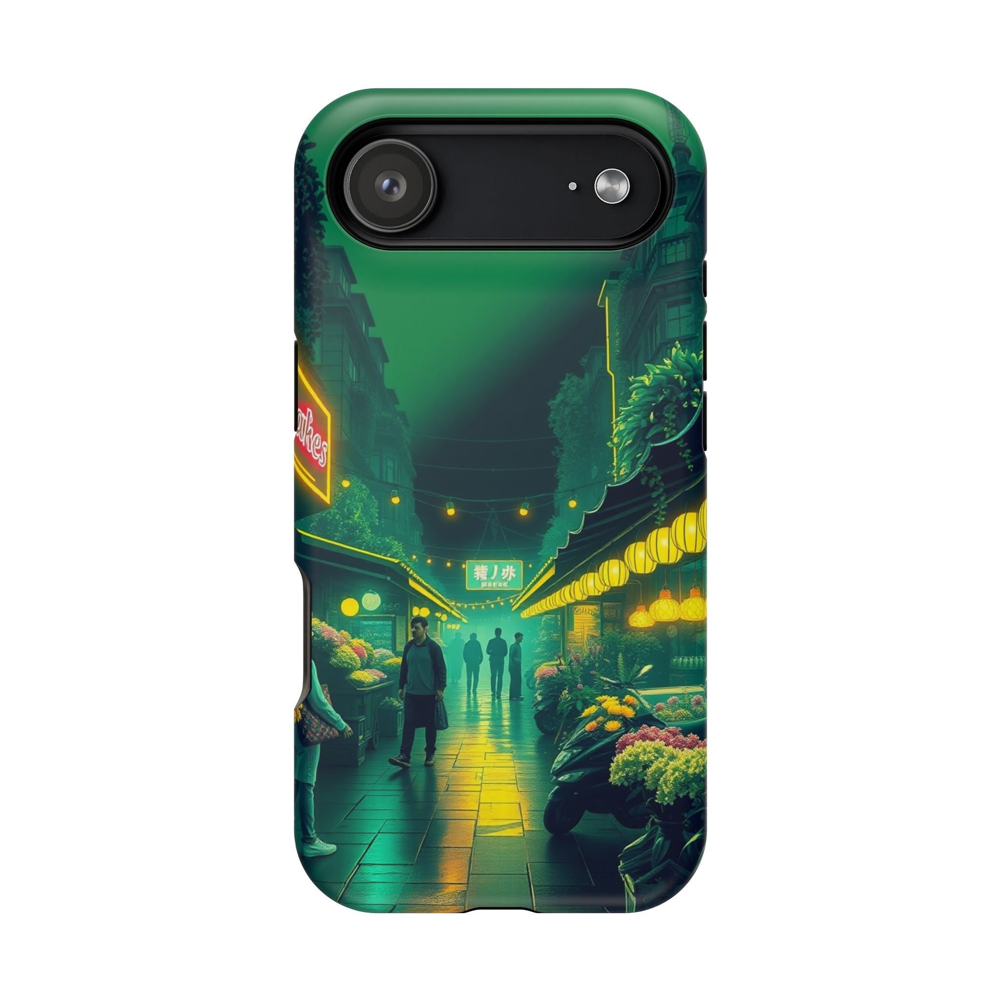 iPhone Flower Market Neon Cyberpunk Slim Everyday Designer Case · iPhone Case