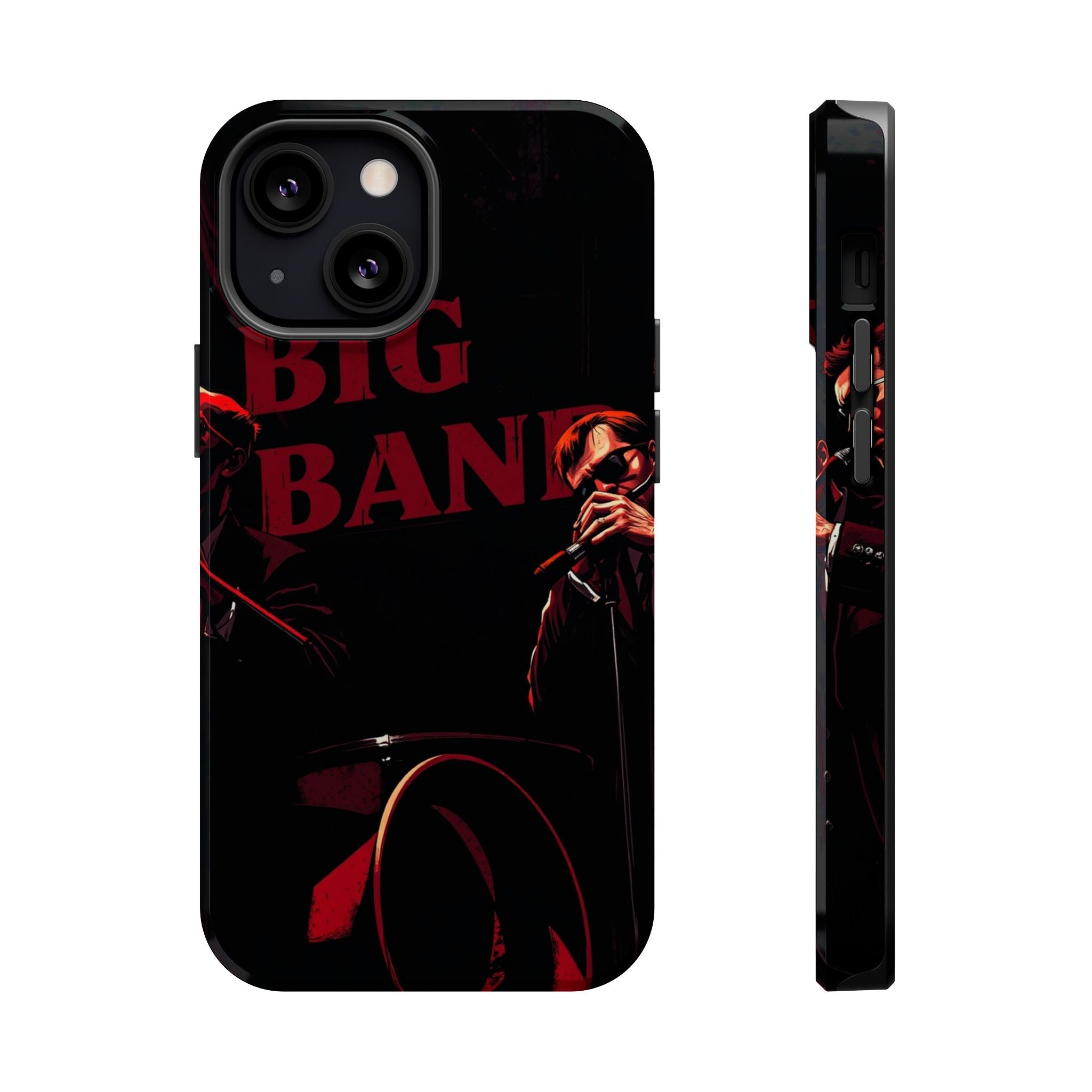 iPhone Black And Crimson Big Band Era Slim Everyday Designer Case · iPhone Case