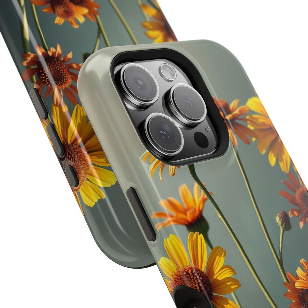 iPhone Mustard And Rust Wildflower Bunch Slim Everyday iPhone Designer · iPhone