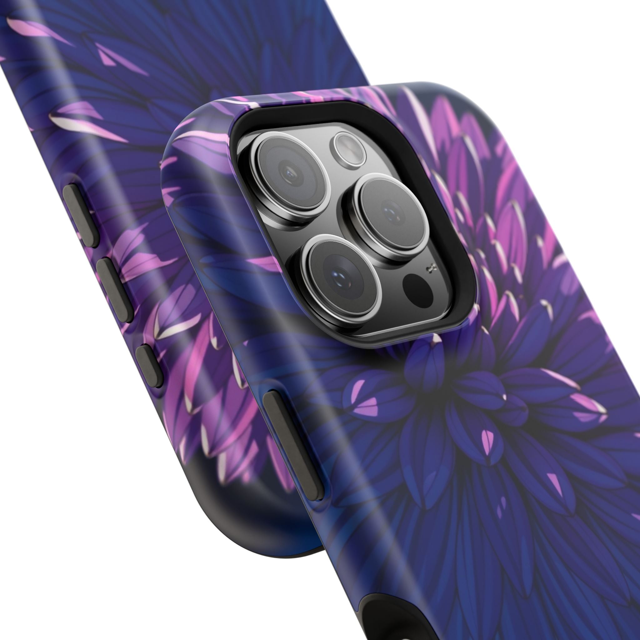 iPhone Indigo And Violet Chrysanthemum Classic Soft iPhone Finish · iPhone Case