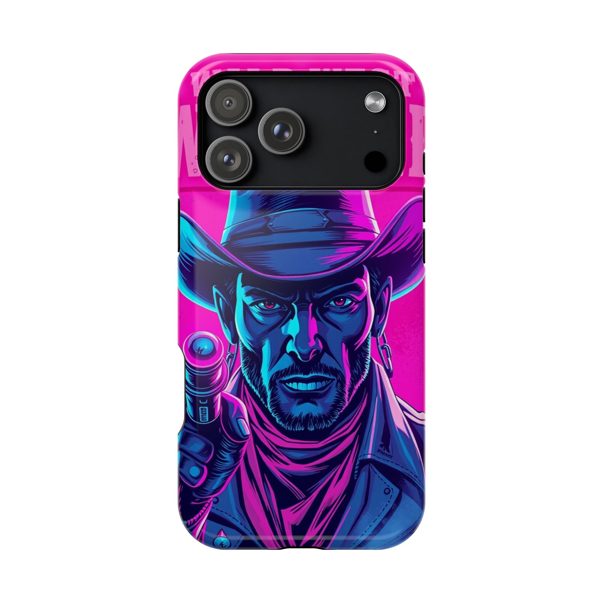 iPhone Wild West Wanted Neon Cyberpunk Slim Everyday Designer Case · iPhone Case