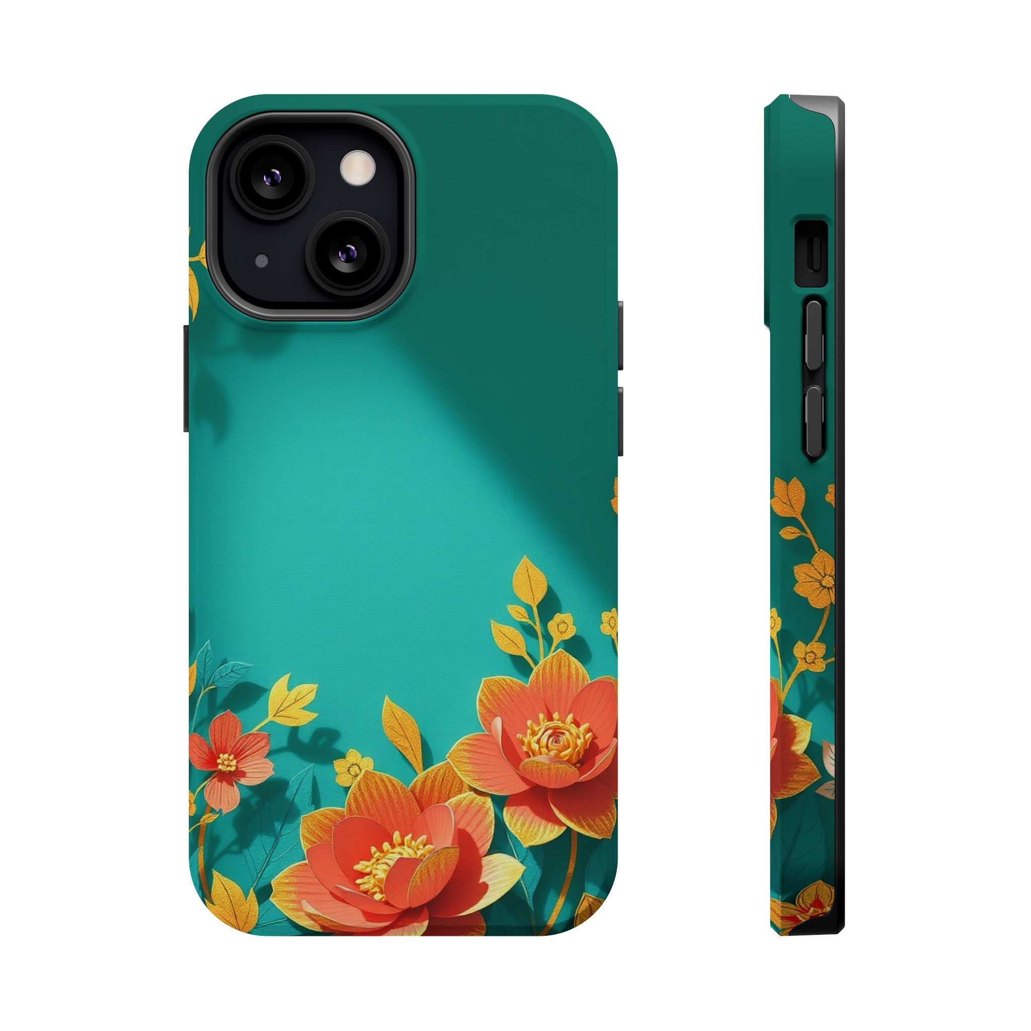 iPhone Floral Gold Foil Paper Cut Art Slim Everyday Designer Case · iPhone Case