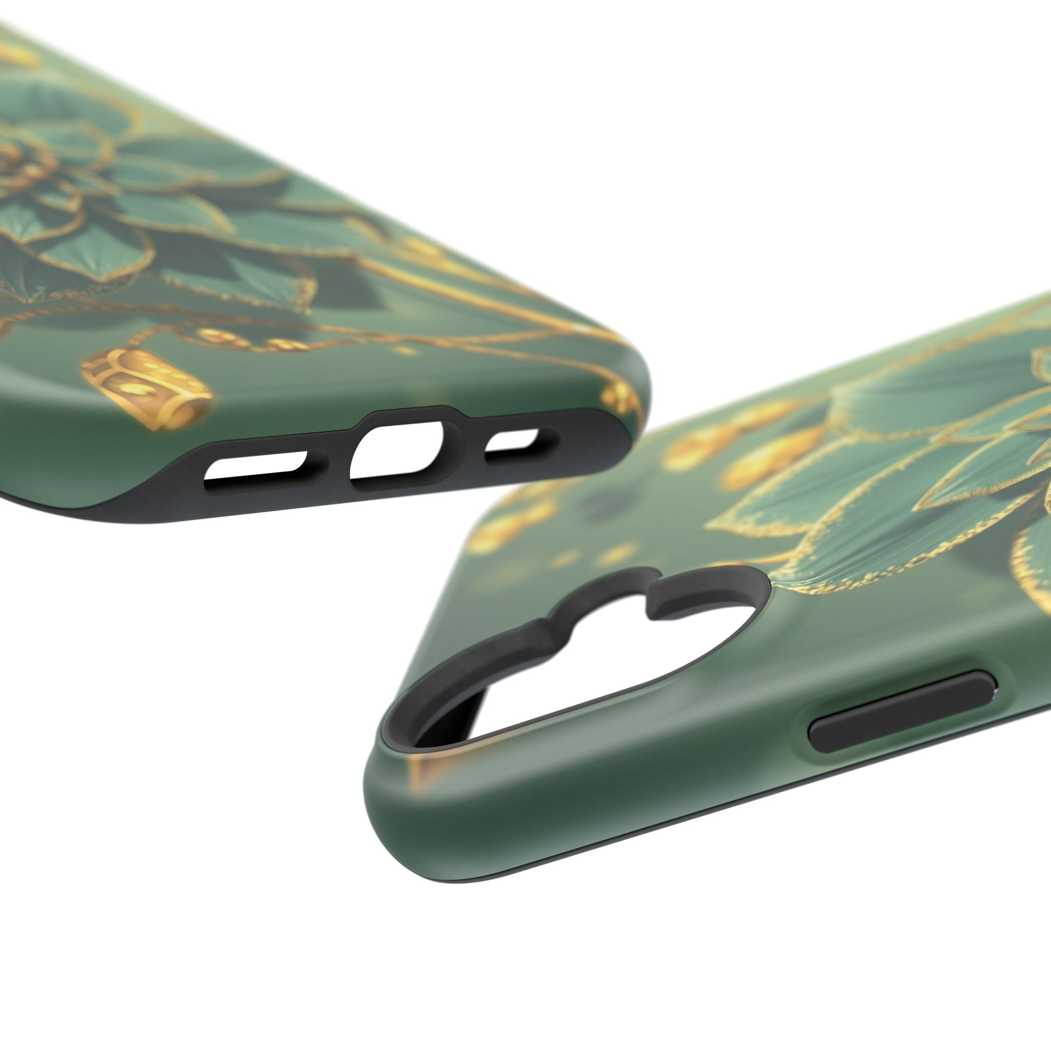 iPhone Floral Gold Foil Pixel Art -Bit Slim Everyday Designer Case · iPhone Case