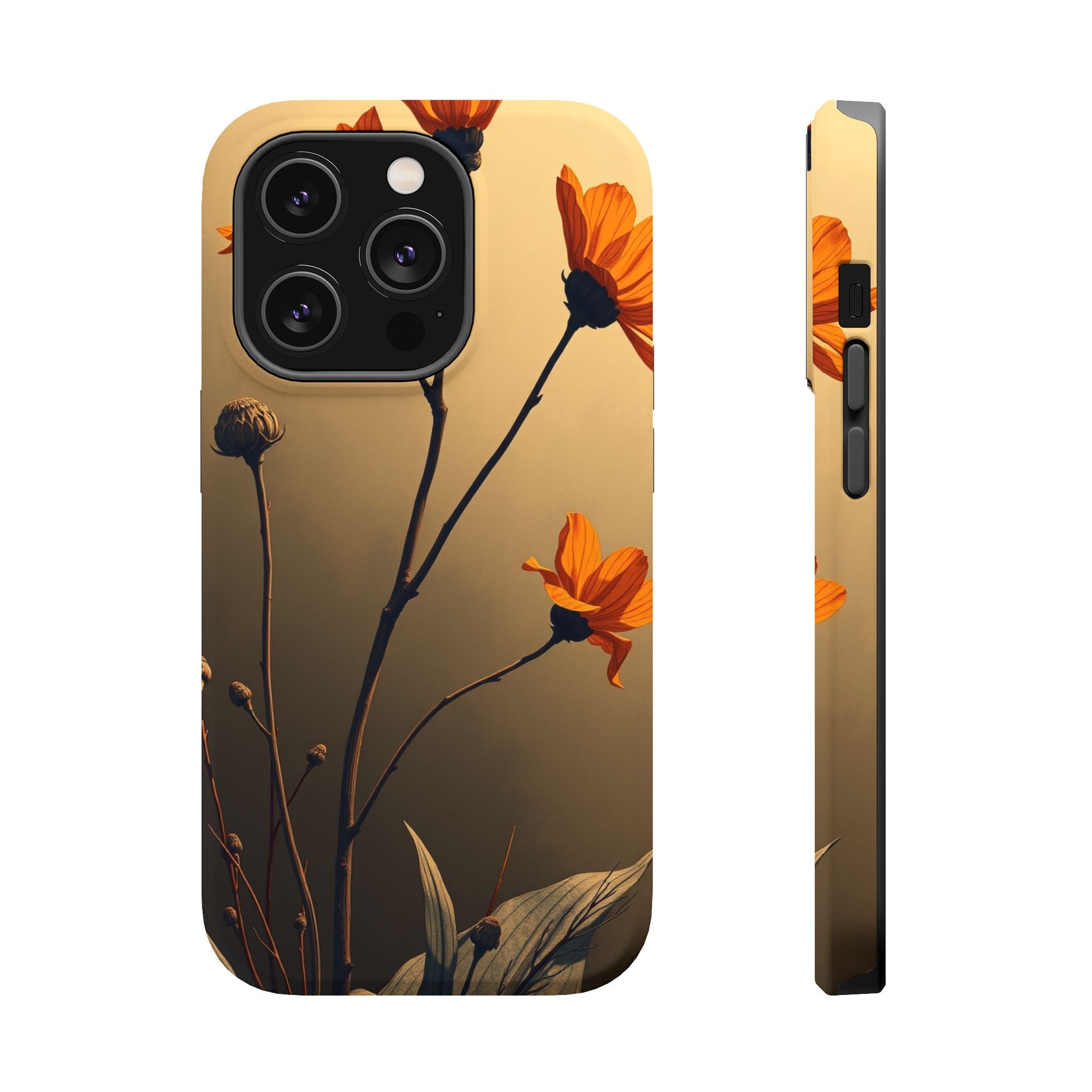 iPhone Burnt Orange And Sand Botanical Illustration Gal Slim Snap Case · iPhone