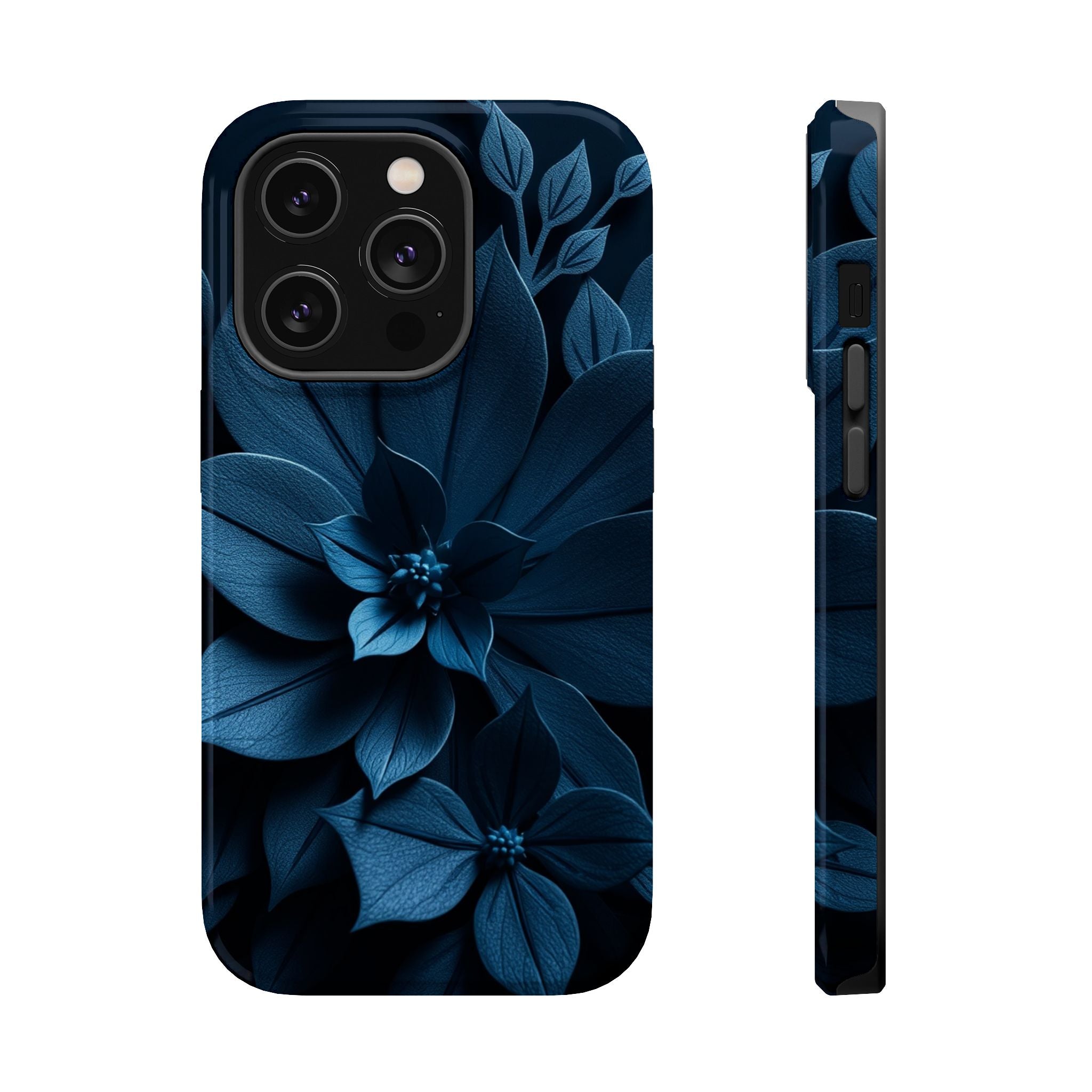 iPhone Midnight Blue And Silver Floral Dark Academia iPhone Slim · iPhone Case