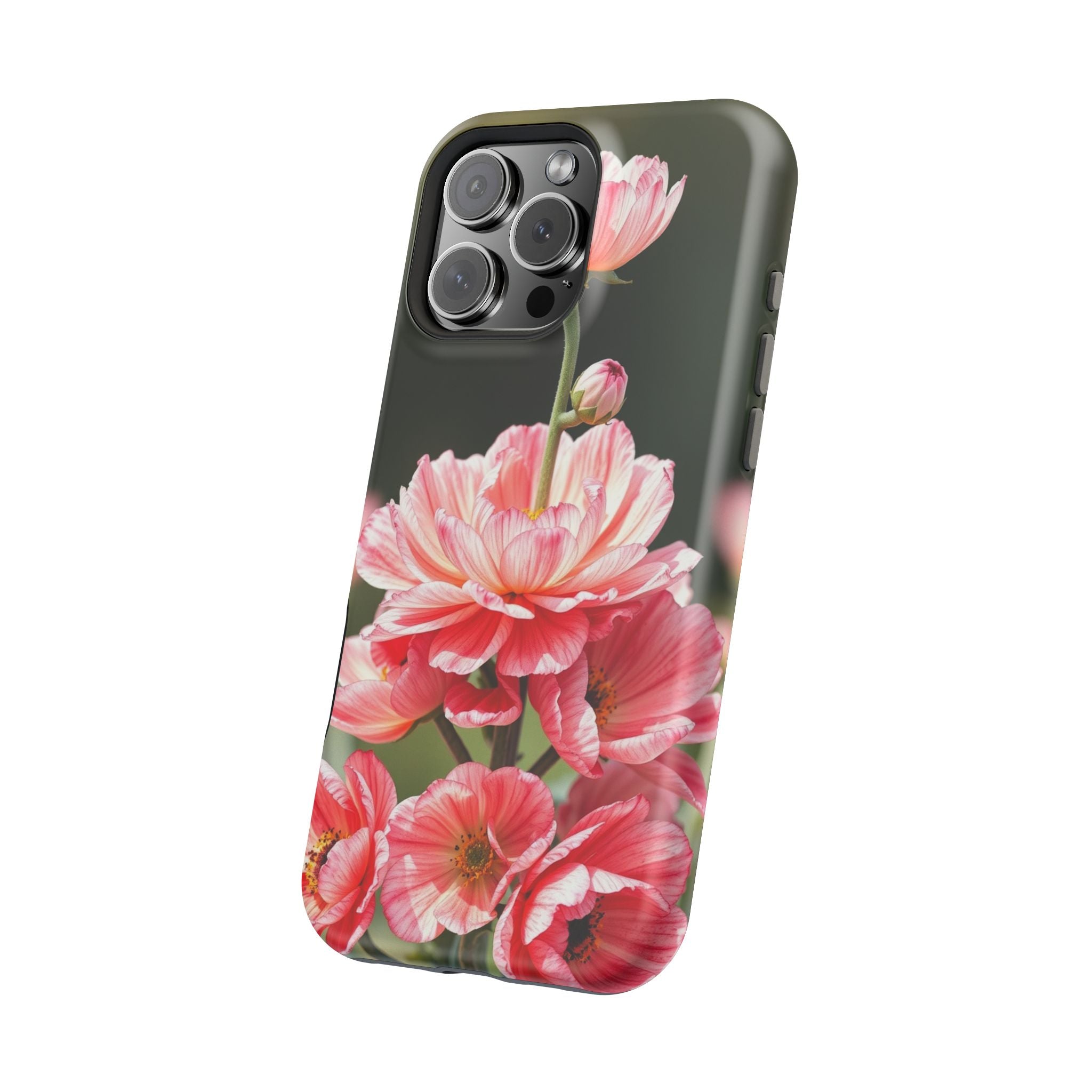iPhone Ranunculus Stack Vibrant Watercolor Slim Snap Case · iPhone Case