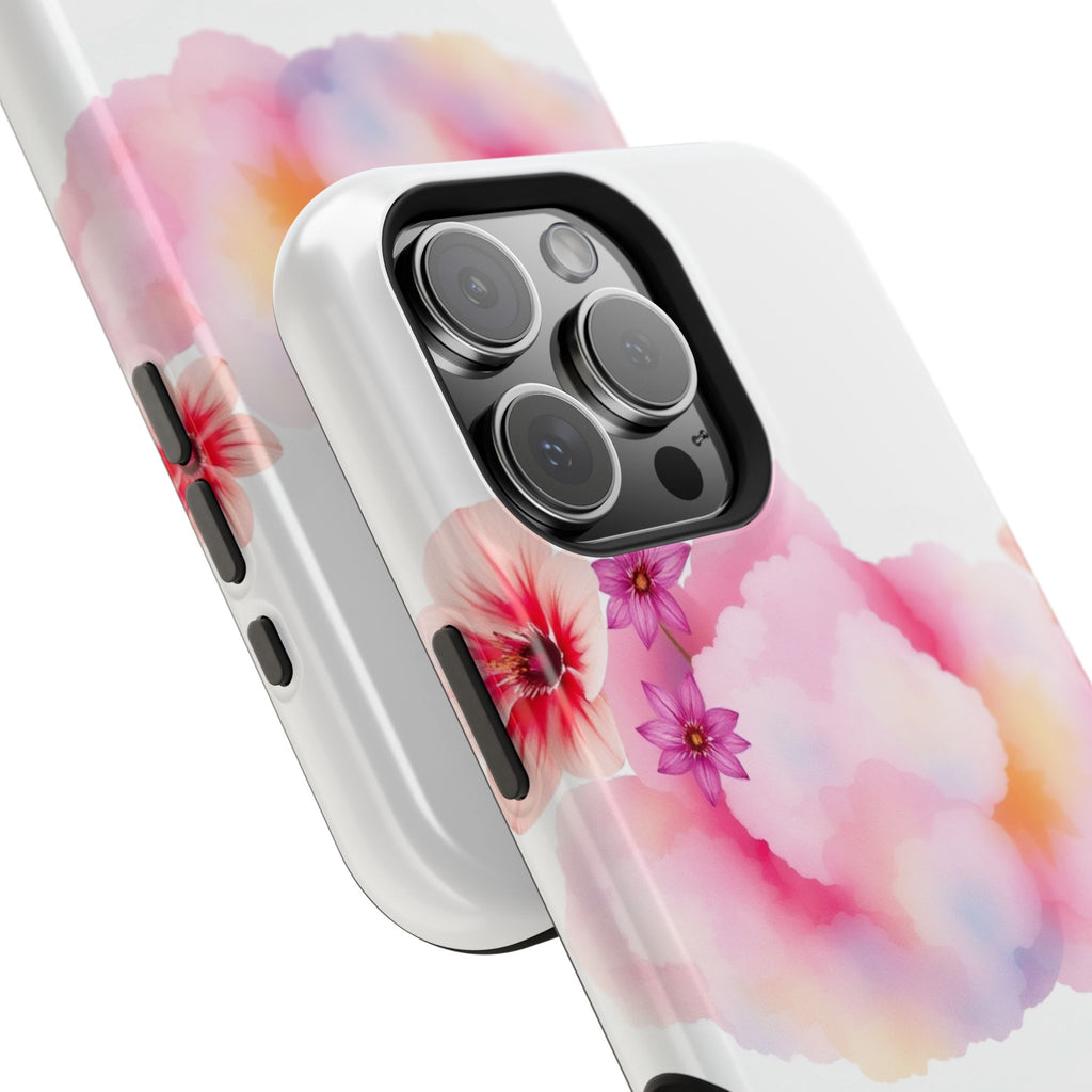 iPhone Pastel Floral Cloud Vibrant Watercolor Carry Case Slim Snap Case · iPhone