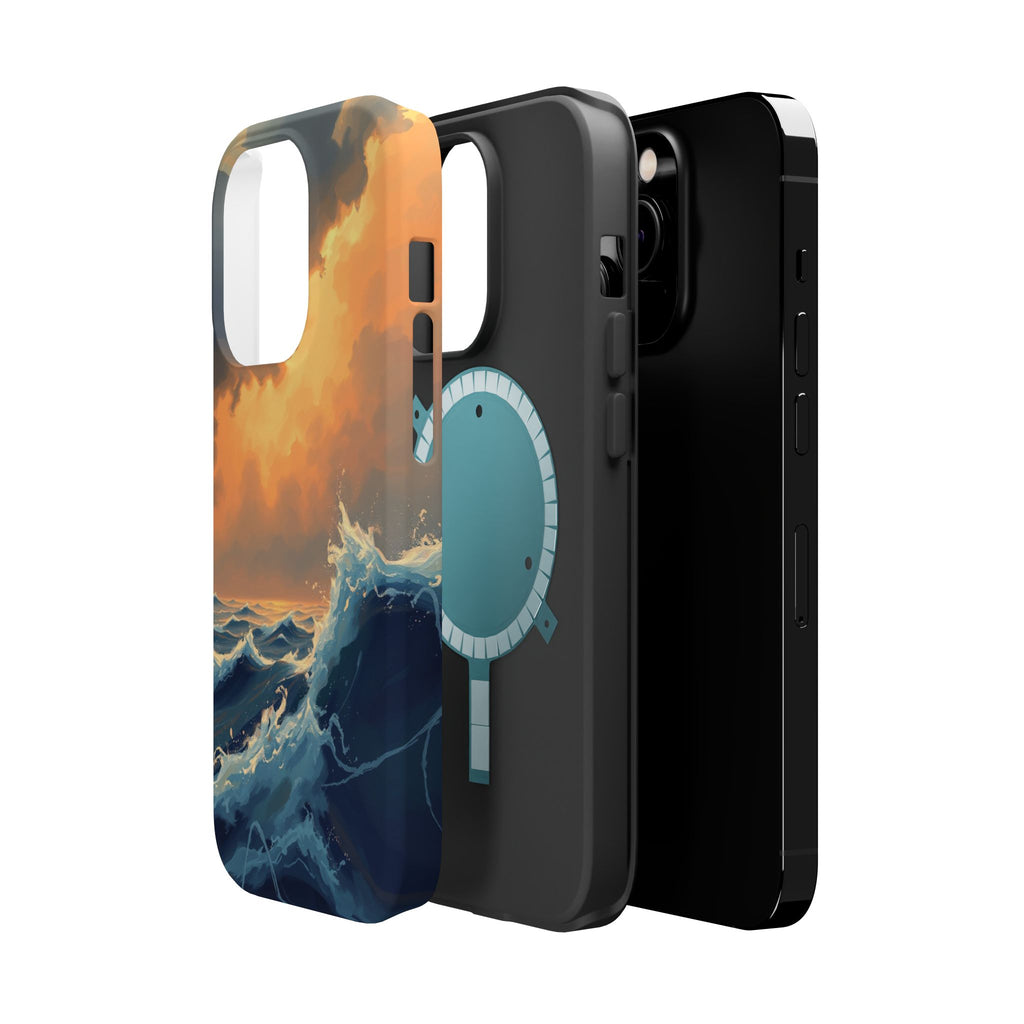 iPhone Sunset Amber And Peach Storm at Sea Slim iPhone Everyday · iPhone Case