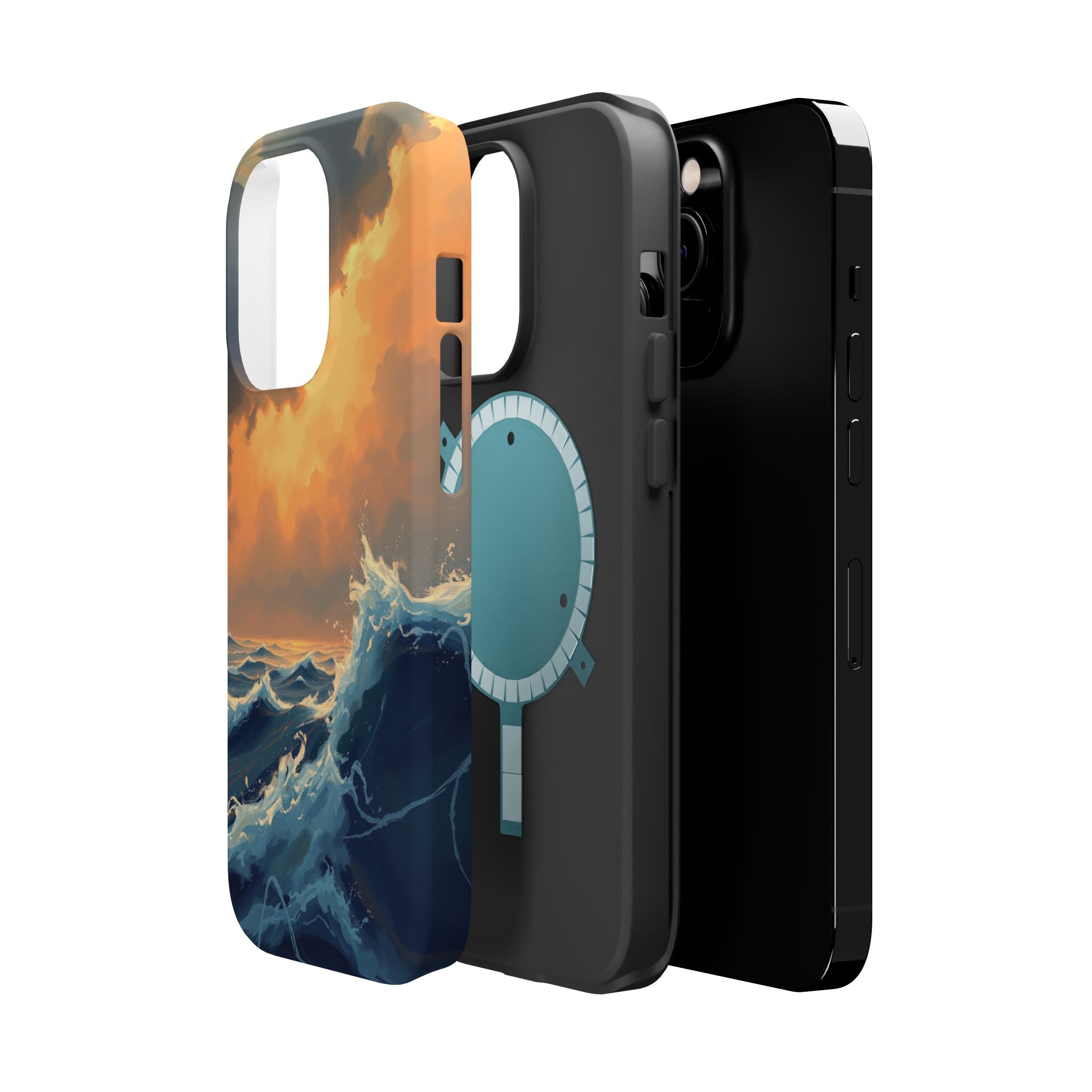 iPhone Sunset Amber And Peach Storm at Sea Slim iPhone Everyday · iPhone Case