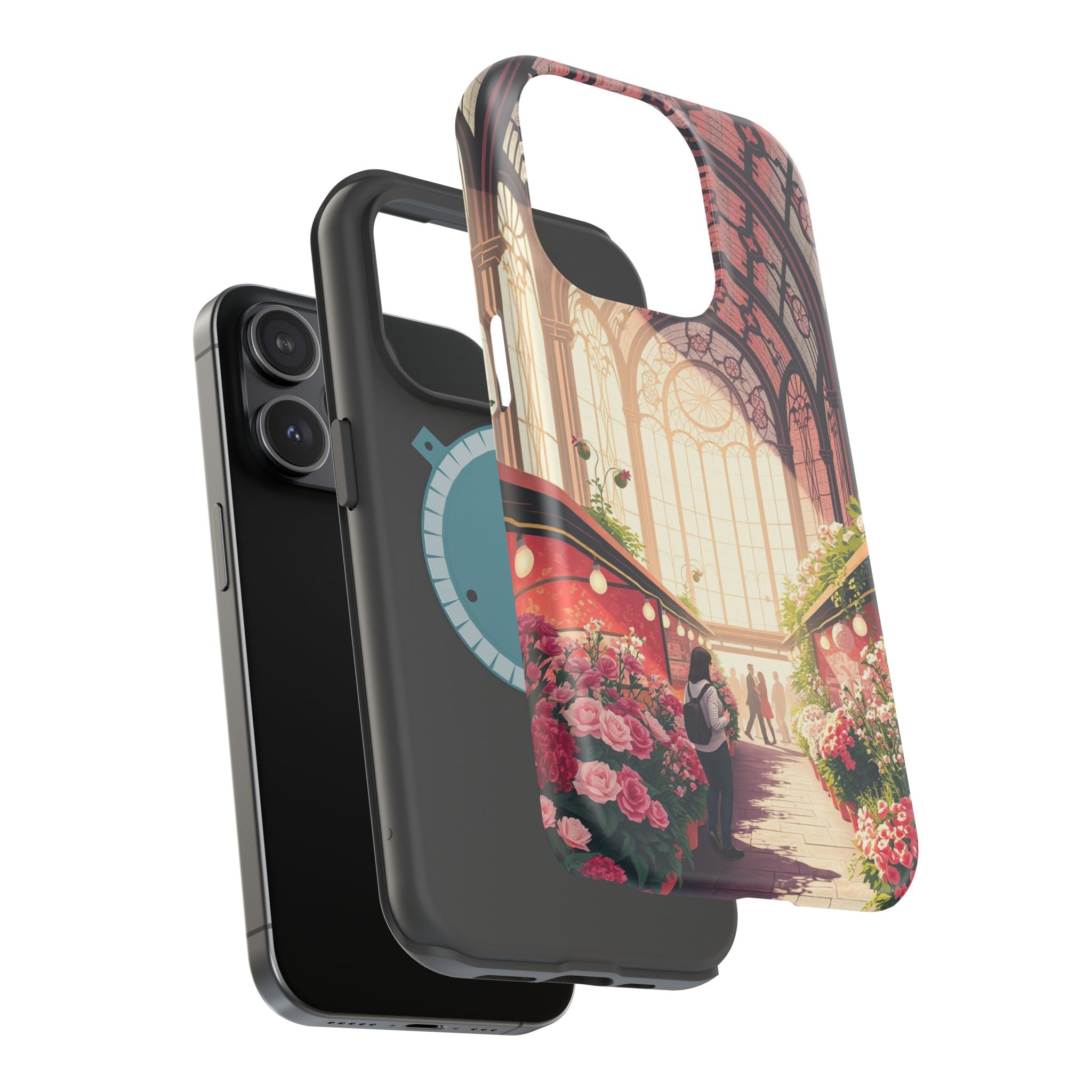 iPhone Flower Market Stained Glass Bold Modern Everyday Snap Case · iPhone Case