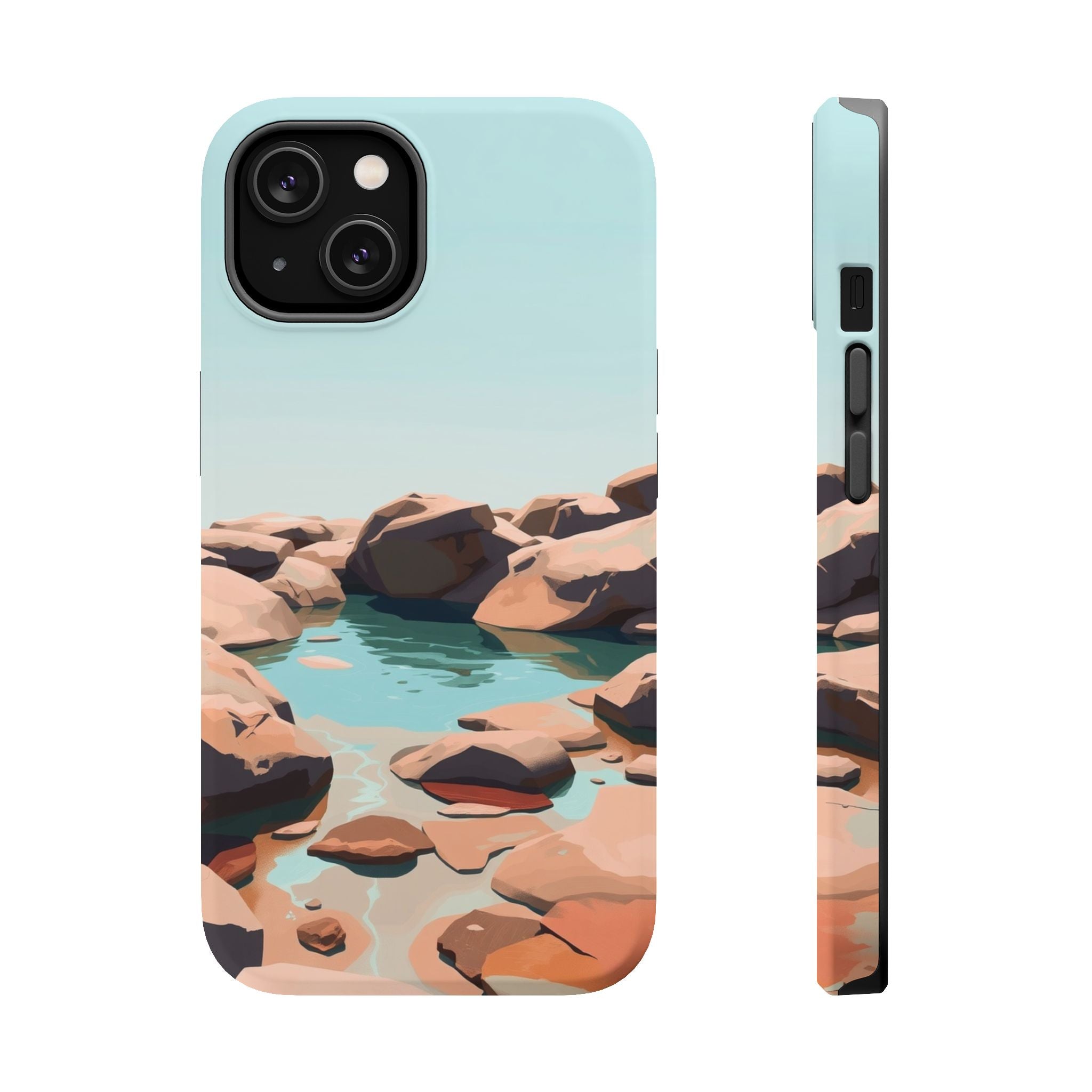 iPhone Tidal Pool Oil Painting Impressionist Slim iPhone Everyday · iPhone Case