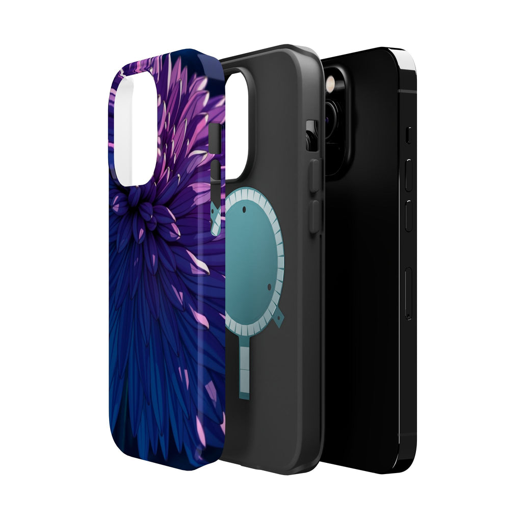 iPhone Indigo And Violet Chrysanthemum Classic Soft iPhone Finish · iPhone Case